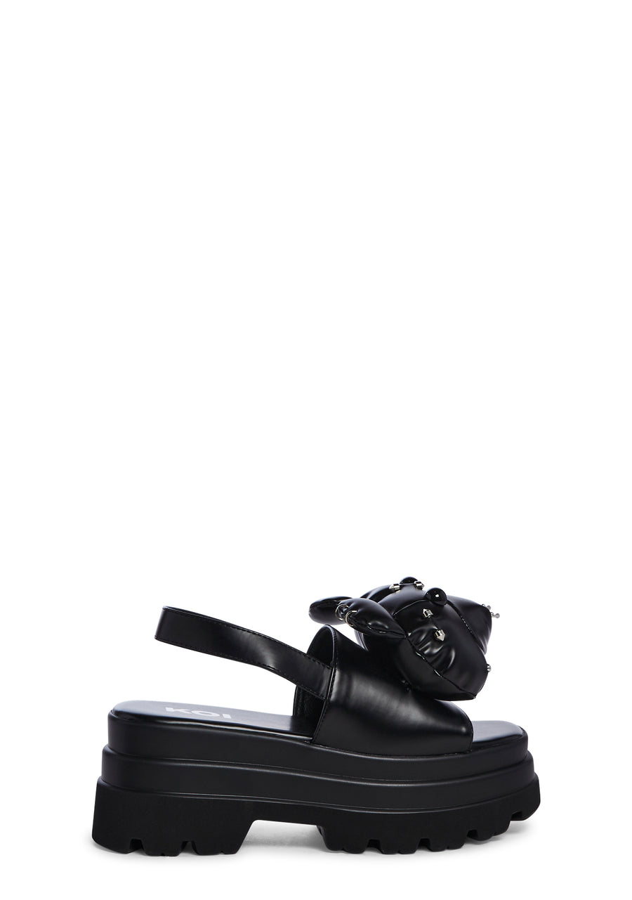 Gothic Hug Life Platform Sandals