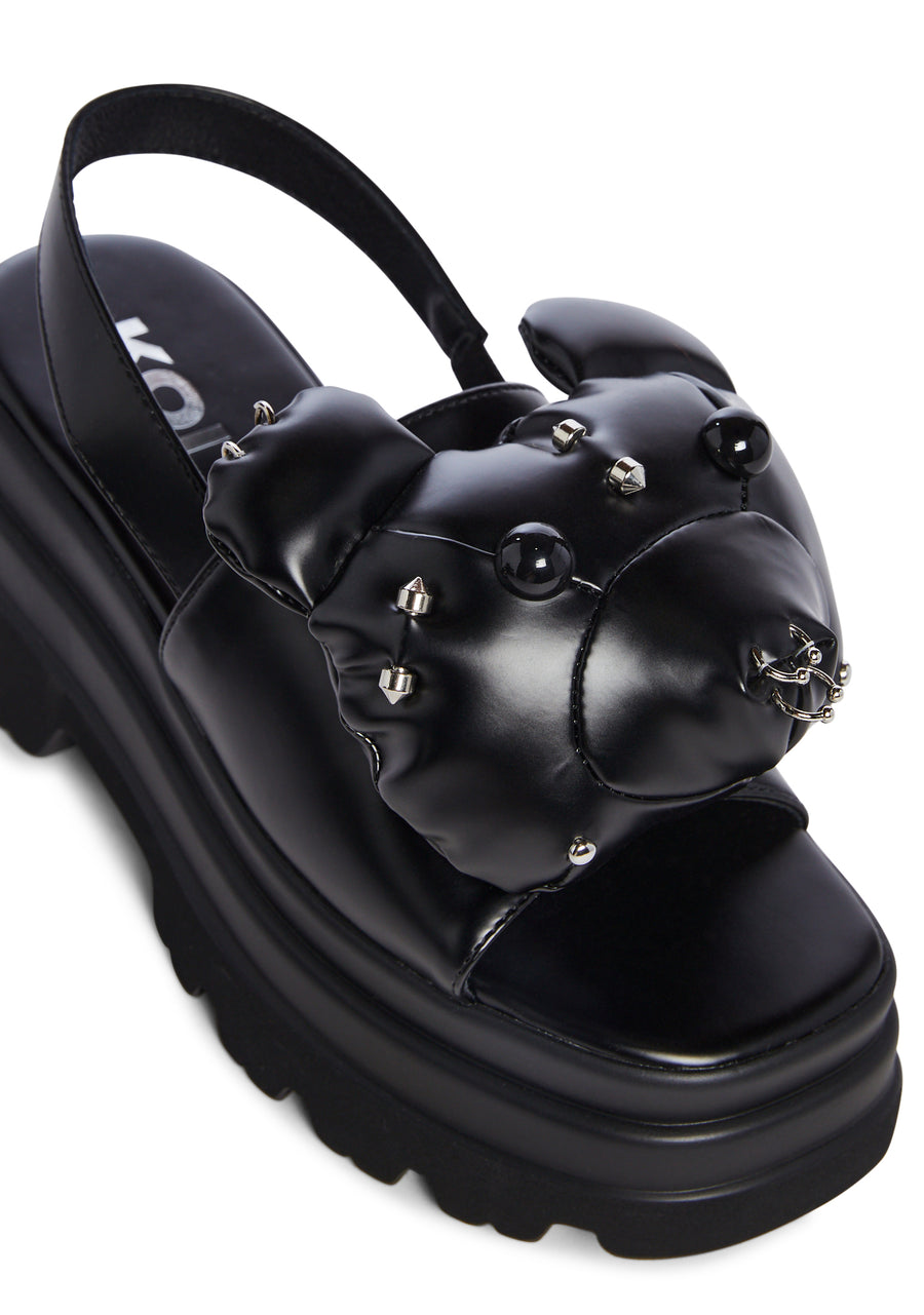 Gothic Hug Life Platform Sandals - alternate