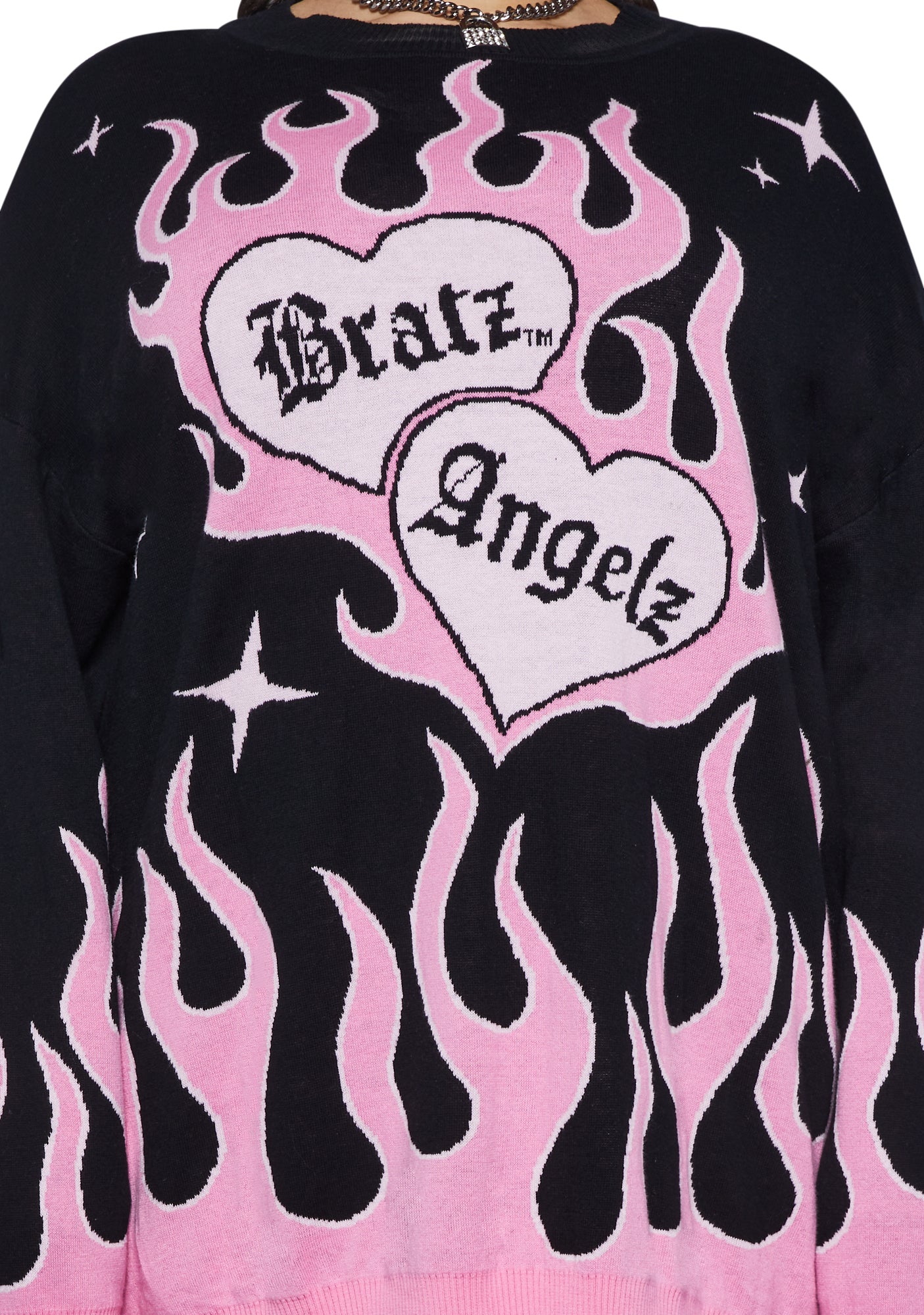 Plus Size Dolls Kill x Bratz Oversized Sweater- Black
