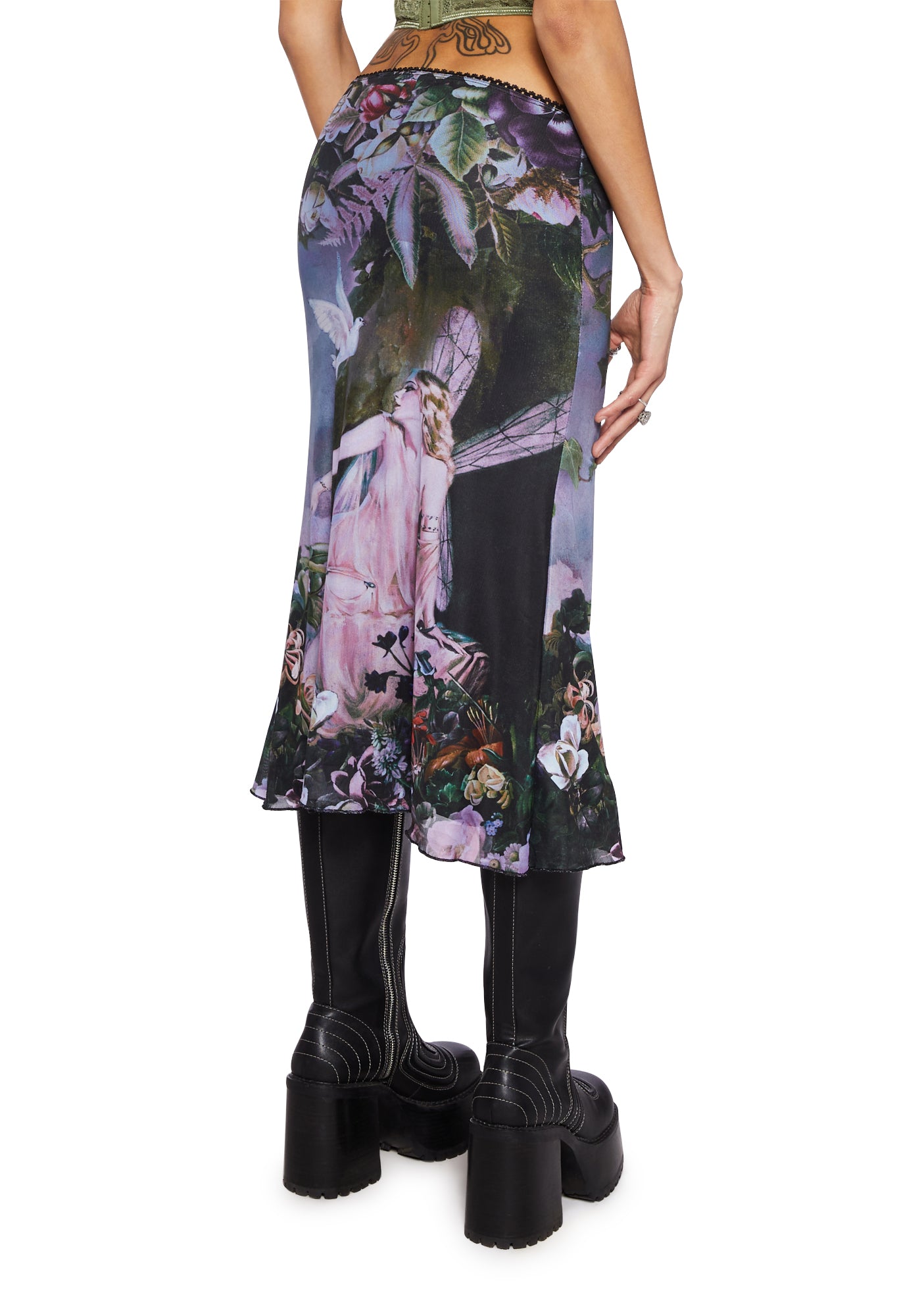 melt the lady moon skirt メルト meltthelady melt the lady fleur mini skirt black S - メルカリ