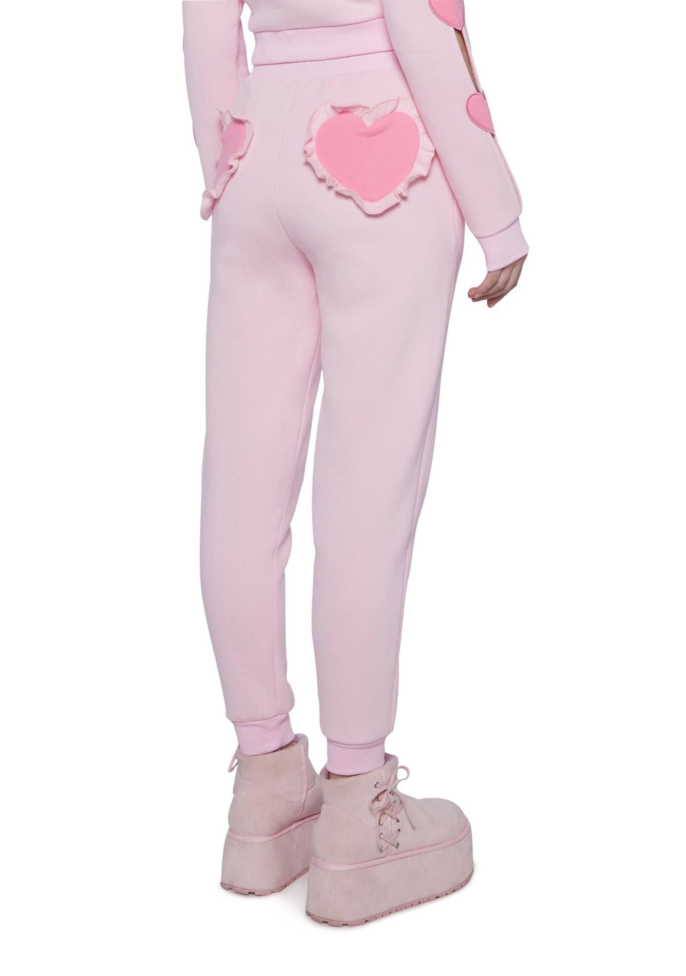 Sugar Thrillz Heart Shaped Pocket Jogger Sweatpants - Pink – Dolls