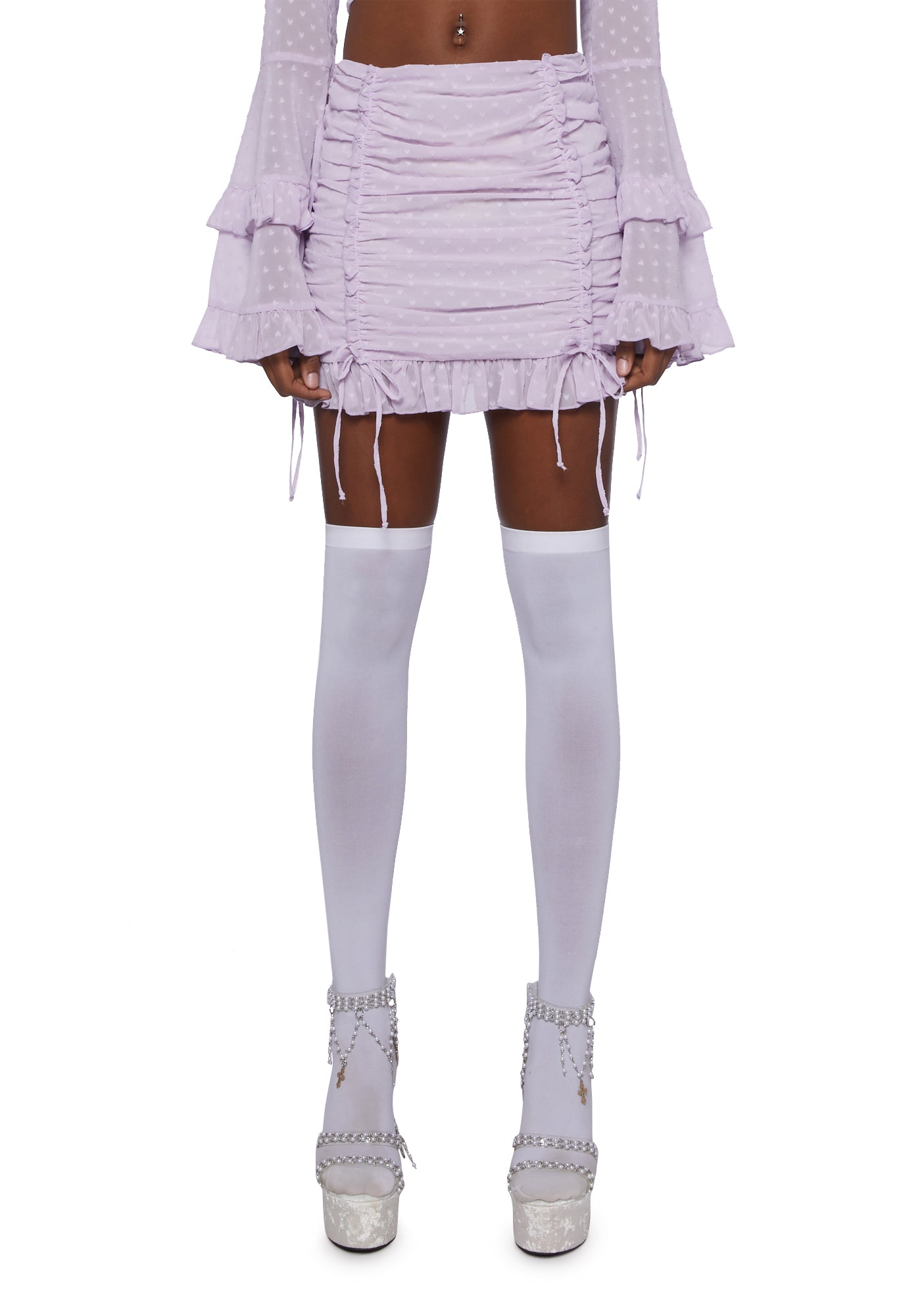 Sugar Thrillz Mesh Mini Skirt- Purple – Dolls Kill