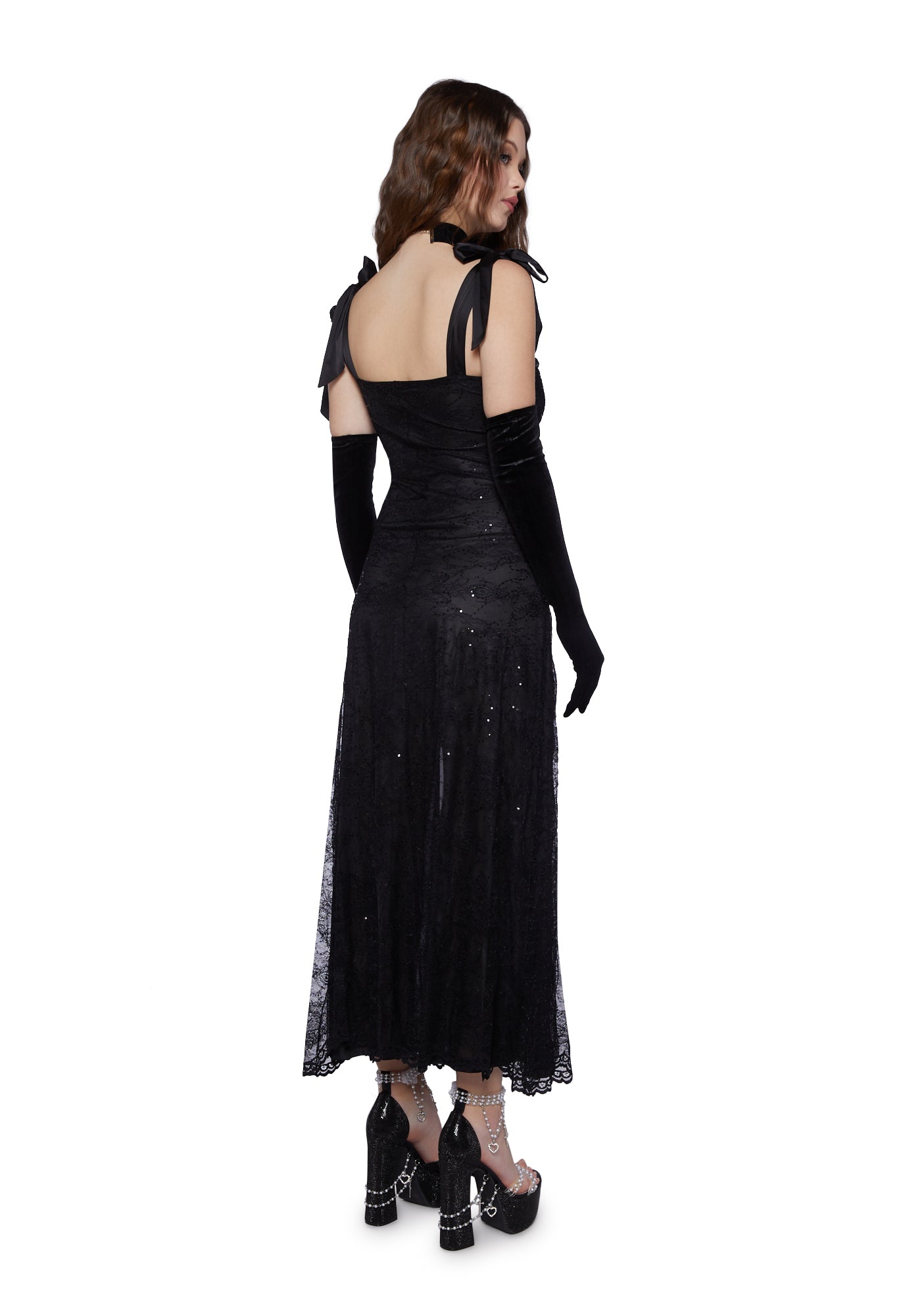 イマテリアル　midnight veil dress ブラック イマテリアル midnight veil dress ブラック イマテリアル