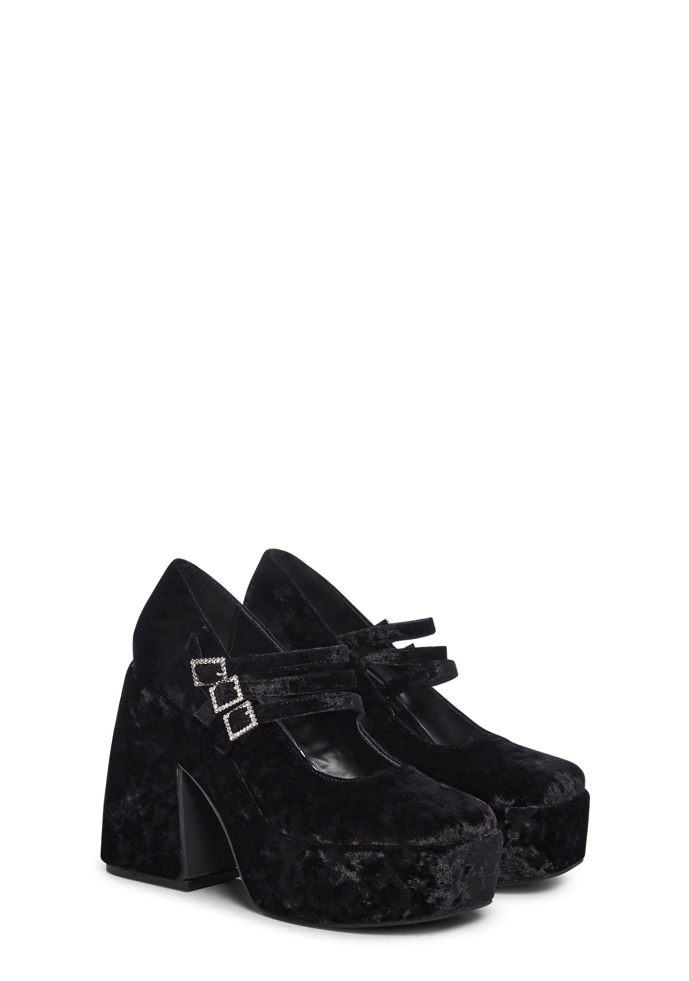 Black & Saddle Brown Platform Shoes Classic Peep Toe Chunky Heel Vintage  Velvet Sandals