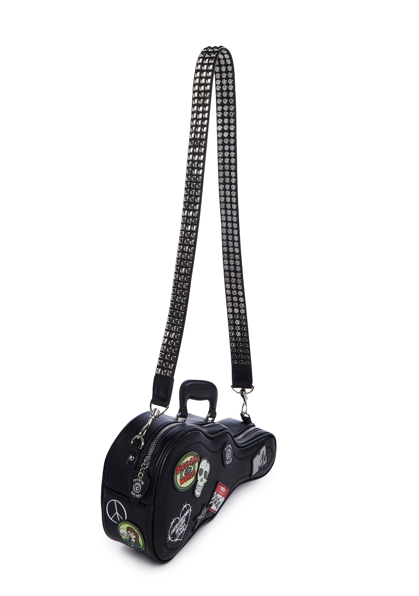 Dolls Kill x Daria Guitar Case Mystik Spiral Crossbody Bag