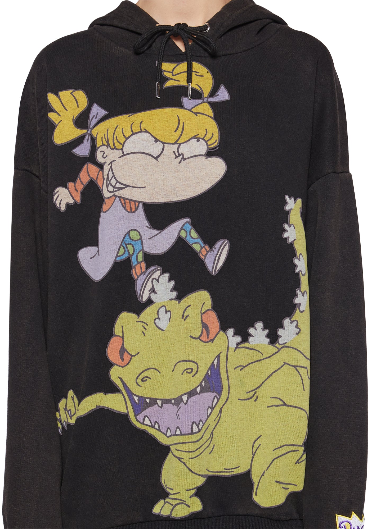 Dolls Kill x Rugrats Oversized Hoodie Black