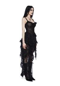 Seductive Silence Midi Dress - Black