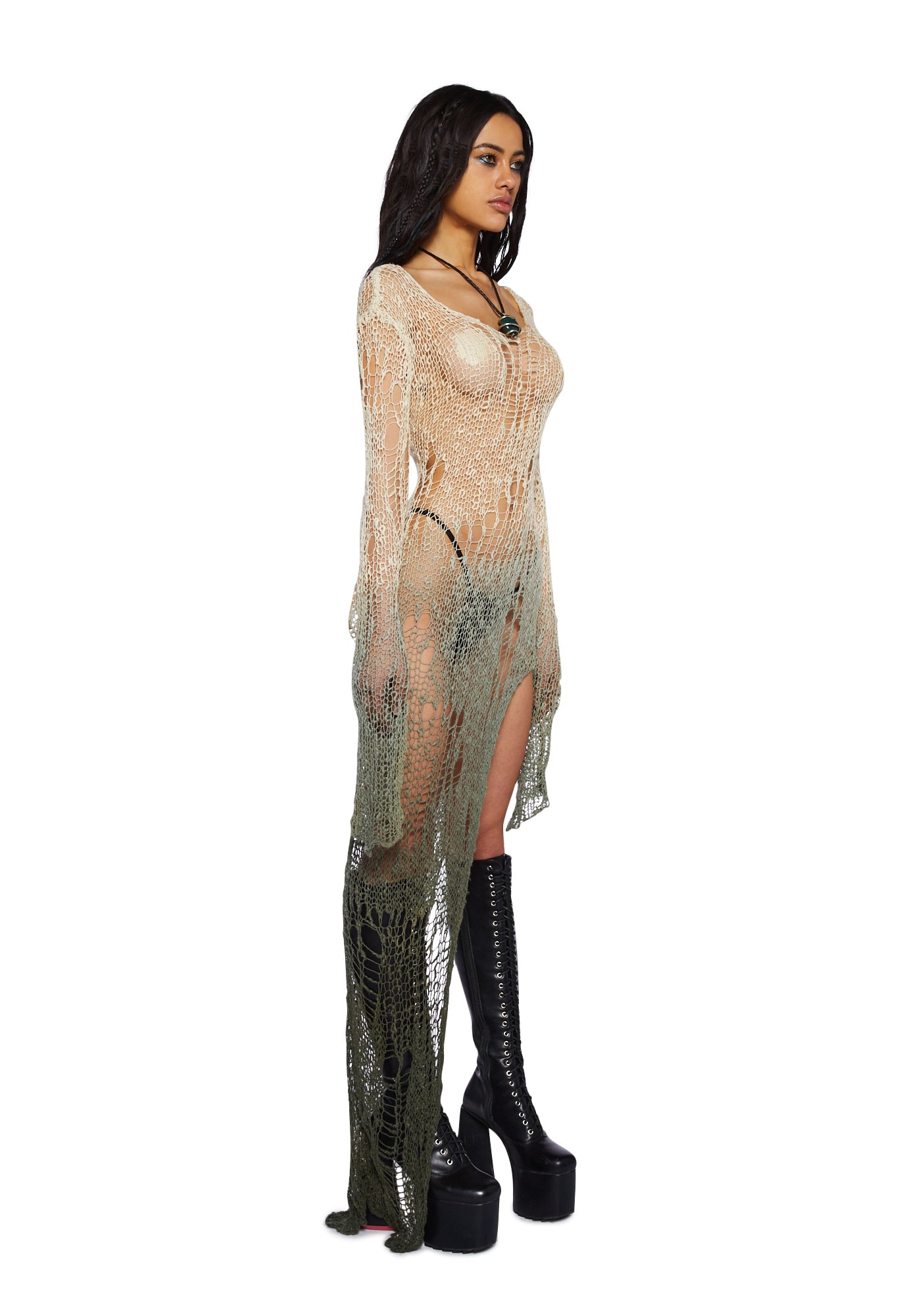 A Lifetime With You Longline Sweater - Light Green