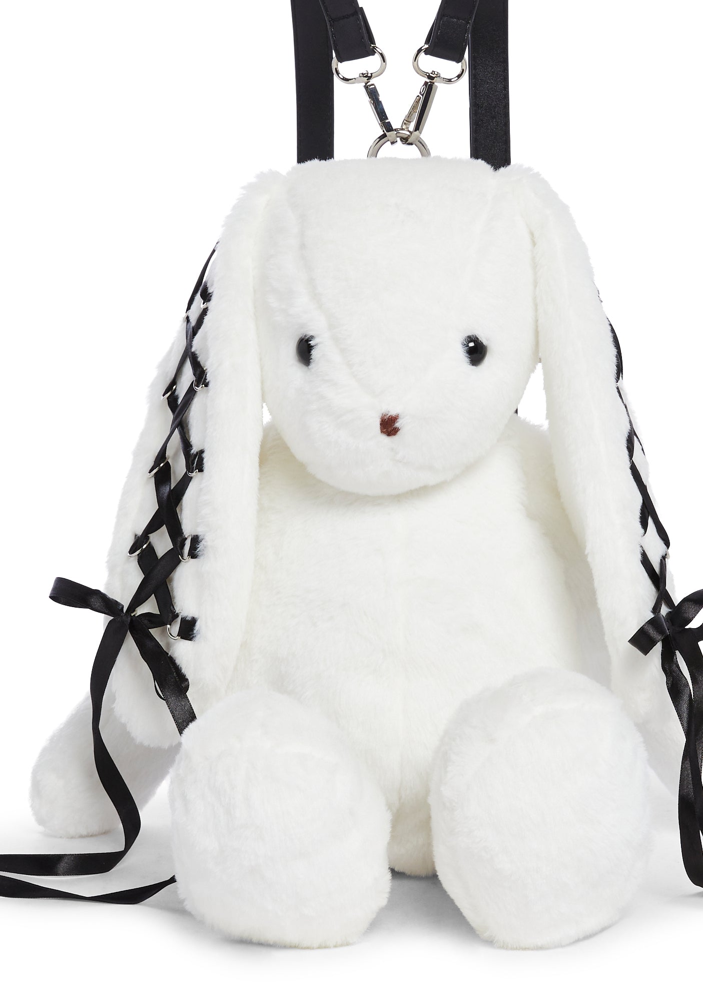 Cuddly Bunny Plush Backpack - White