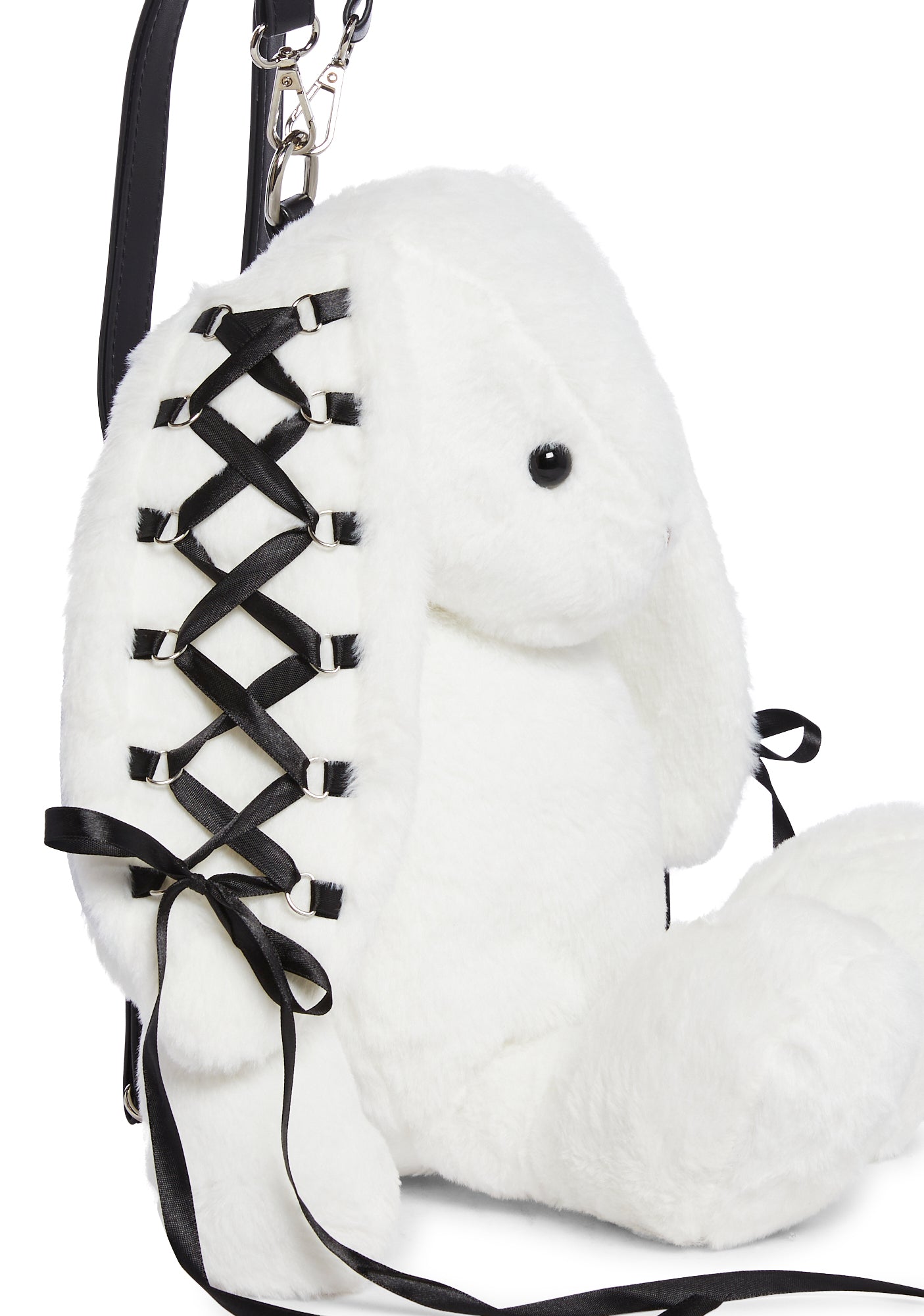 Cuddly Bunny Plush Backpack - White