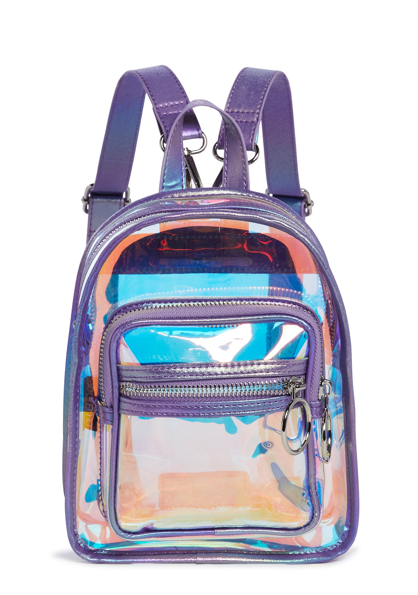Club Exx Holographic Clear Backpack- Multi – Dolls Kill