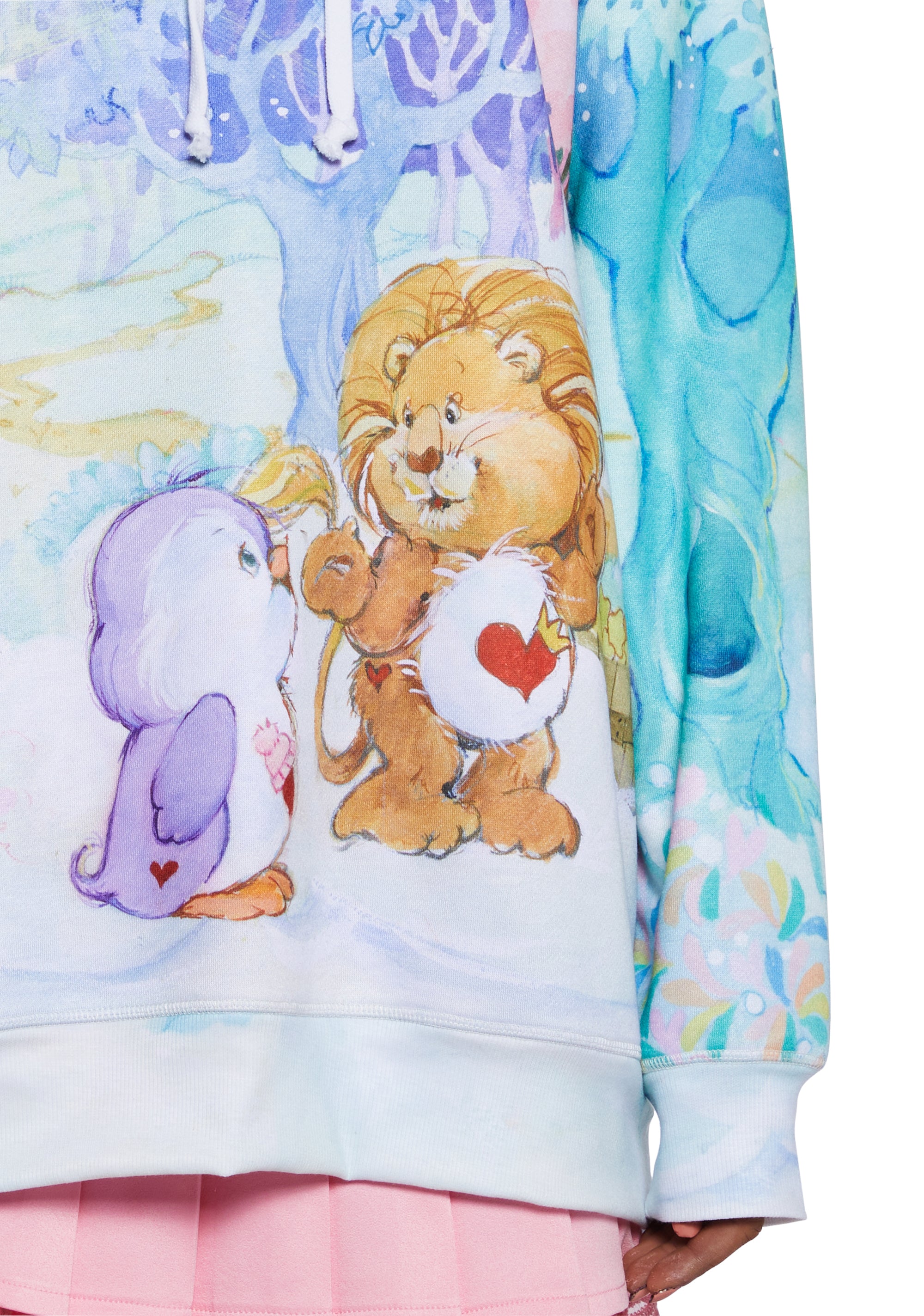 Dolls Kill x Care Bears Oversized Stitched Hoodie Multi