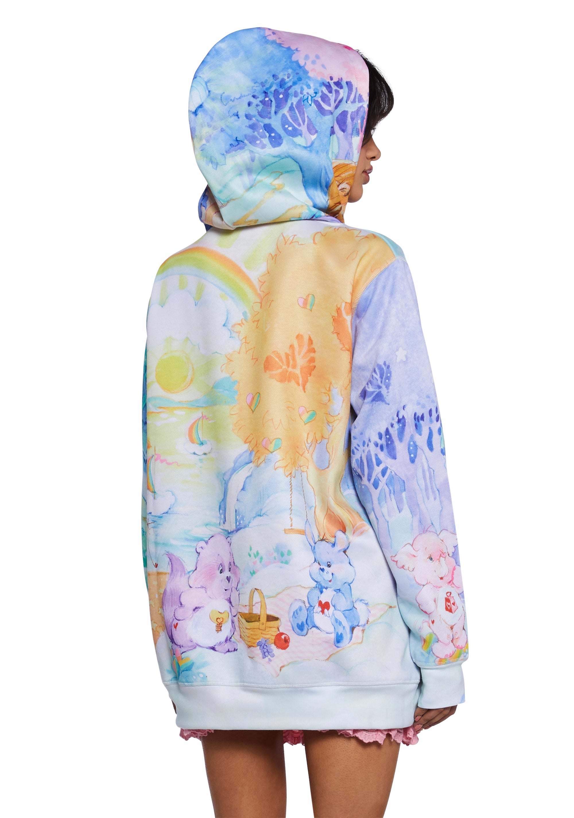 Dolls kill x care bears warm fuzzies oversized hoodie hotsell