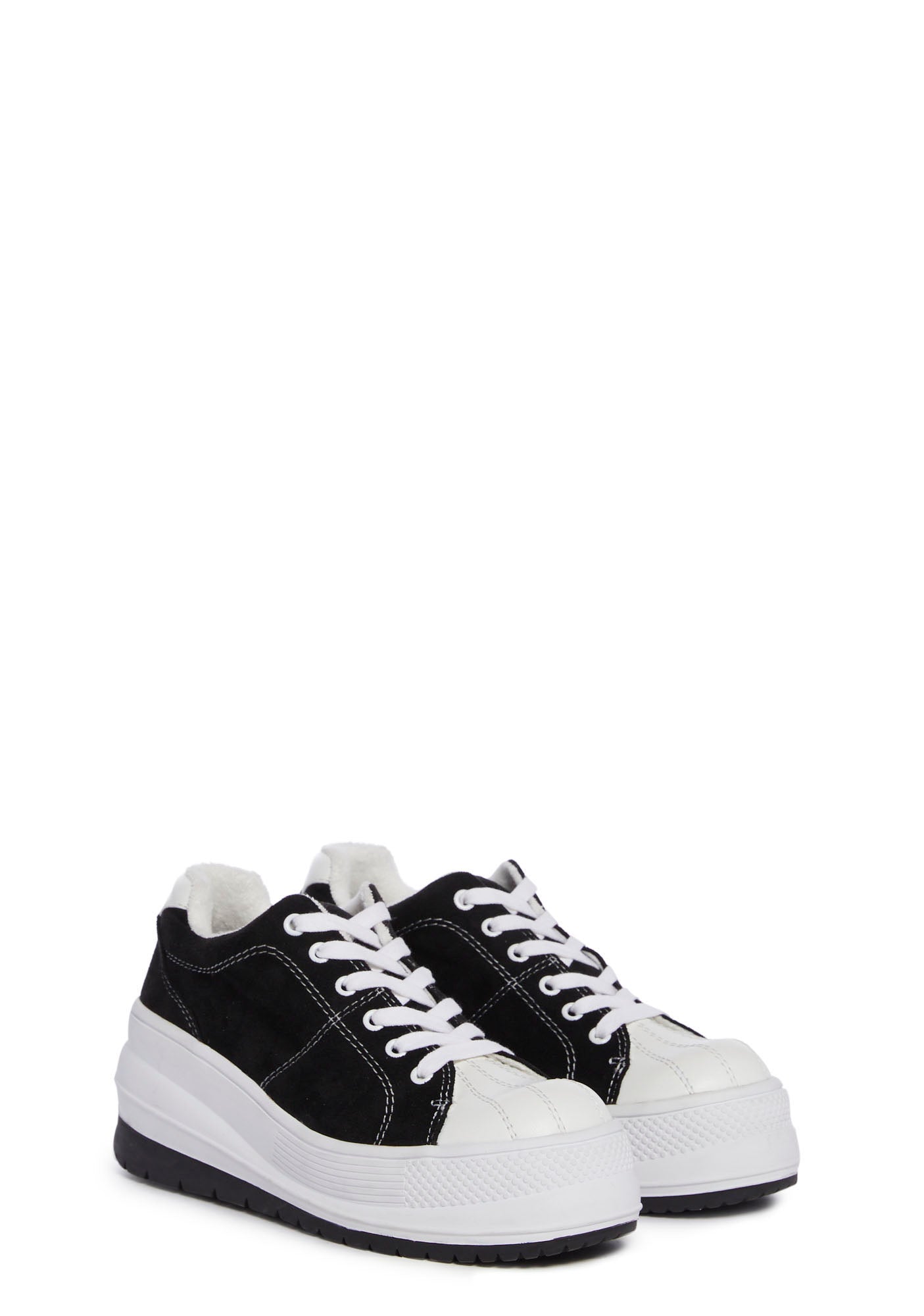 Current Mood Classic Canvas Vintage Sneakers Black White Dolls Kill