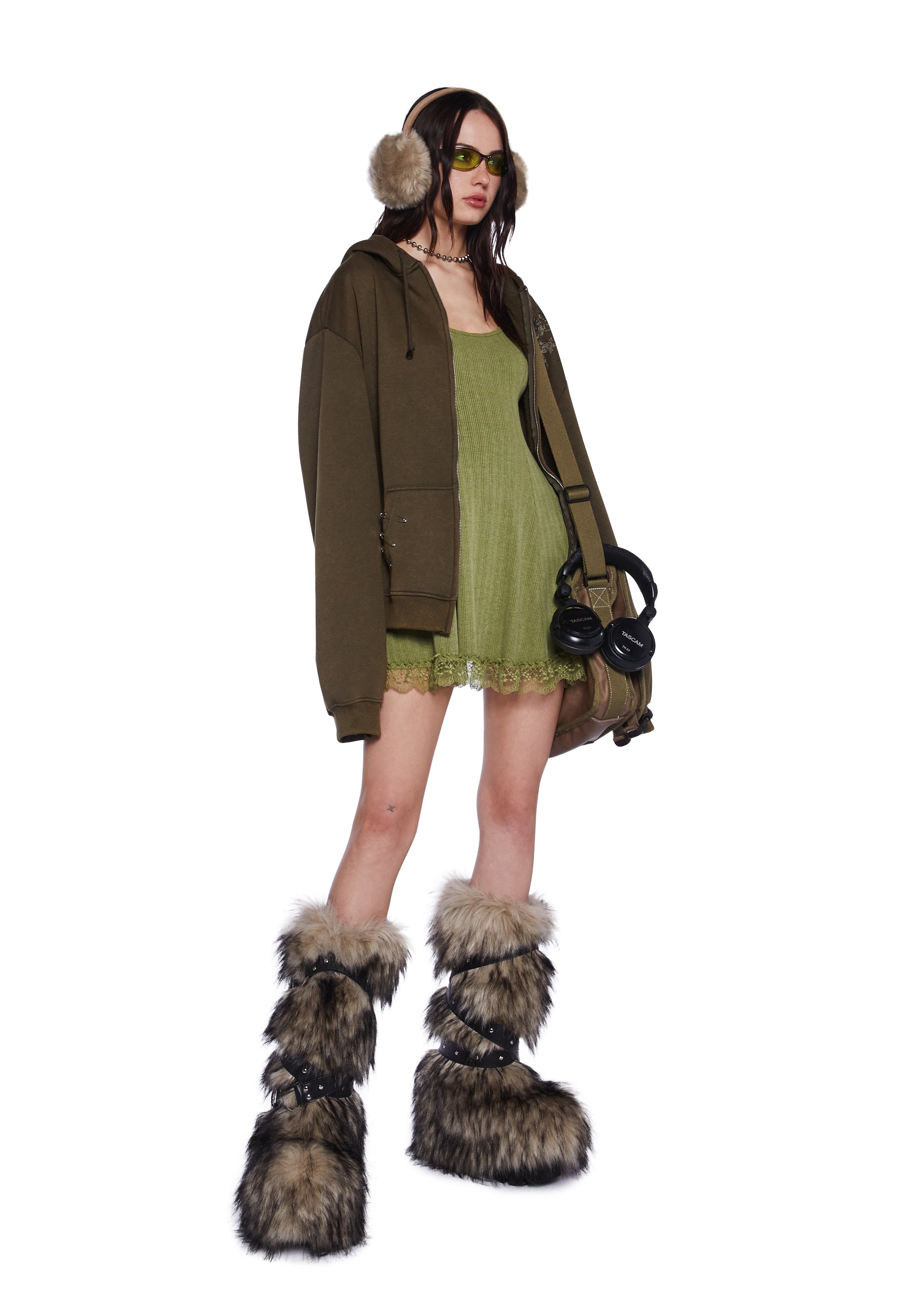 Without A Care Fit N' Flare Dress - Green
