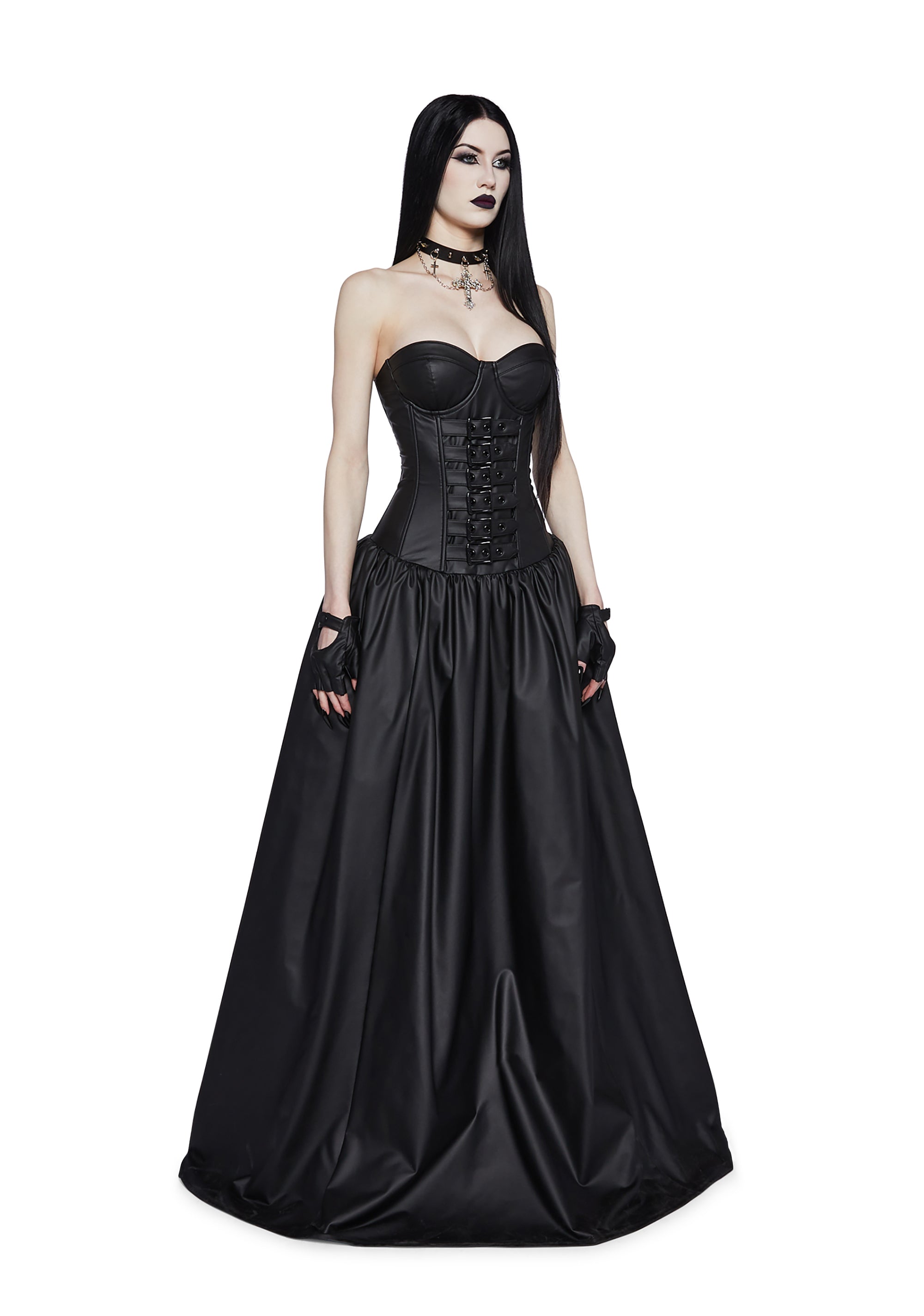 Leather ball gown on sale