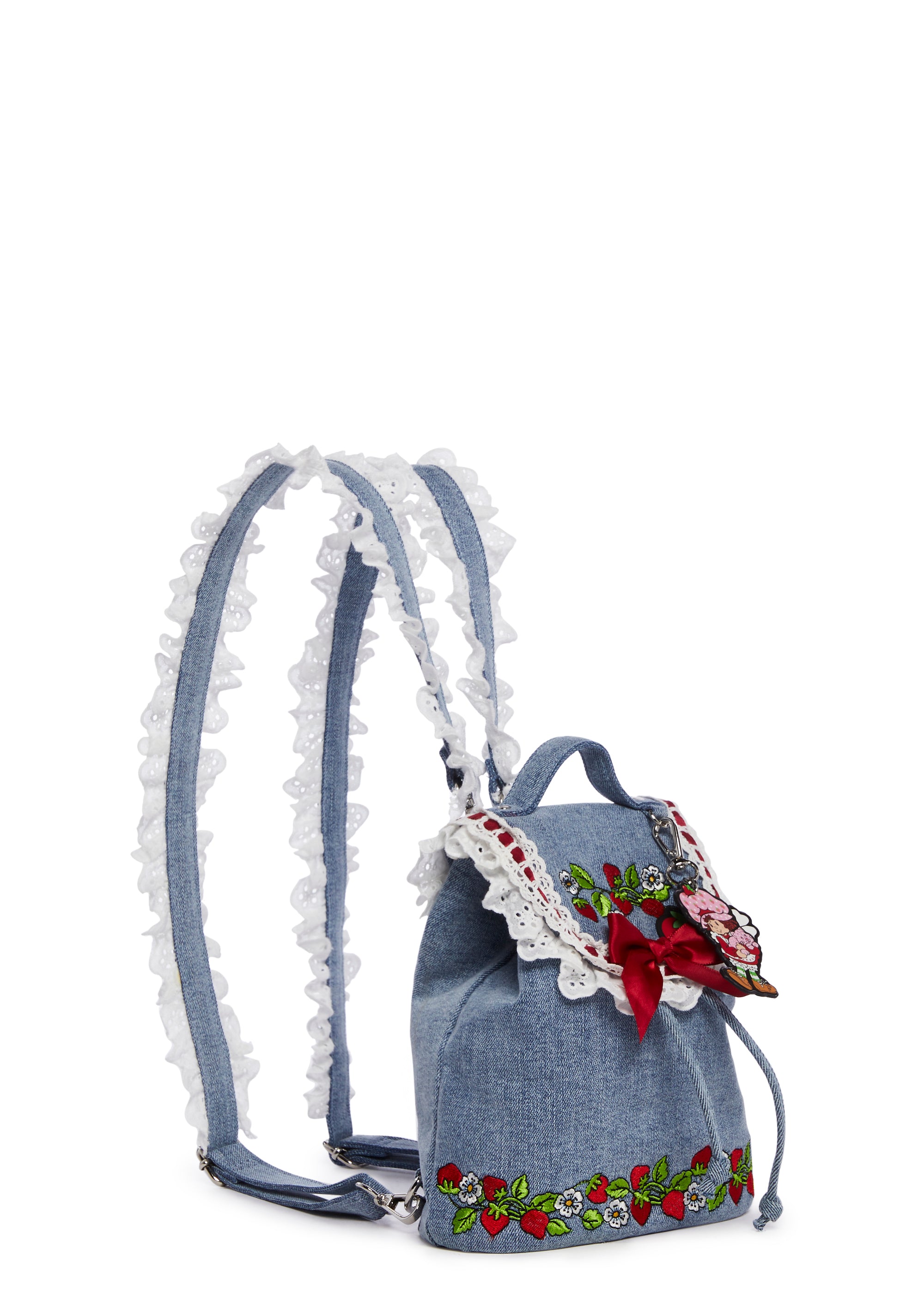 Strawberry Shortcake Denim Backpack Loungefly Strawberry Shortcake Denim Gingham | Mercari main image 2