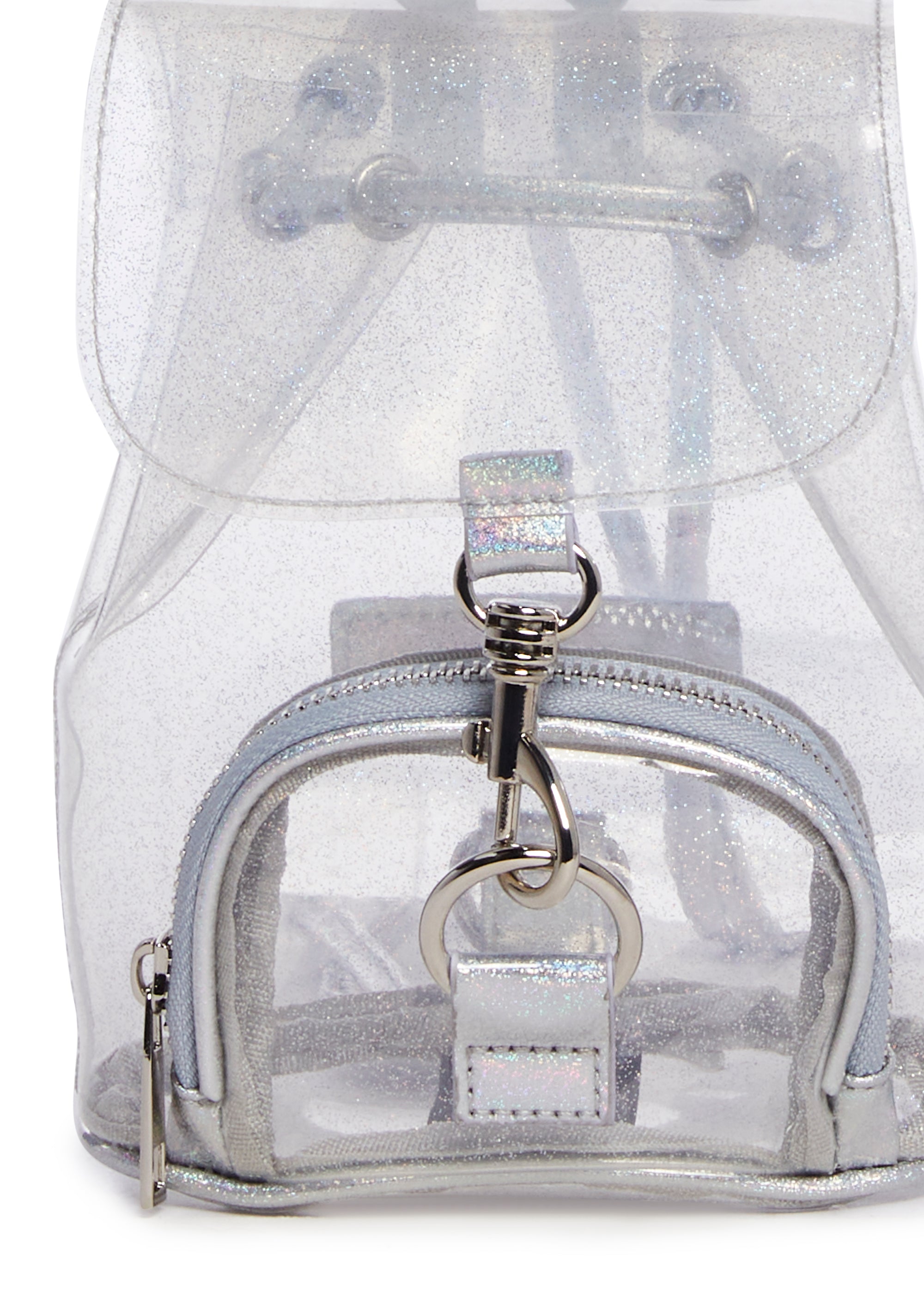 h&m transparent mini backpack Current Mood Clear Glitter Vinyl Mini Backpack