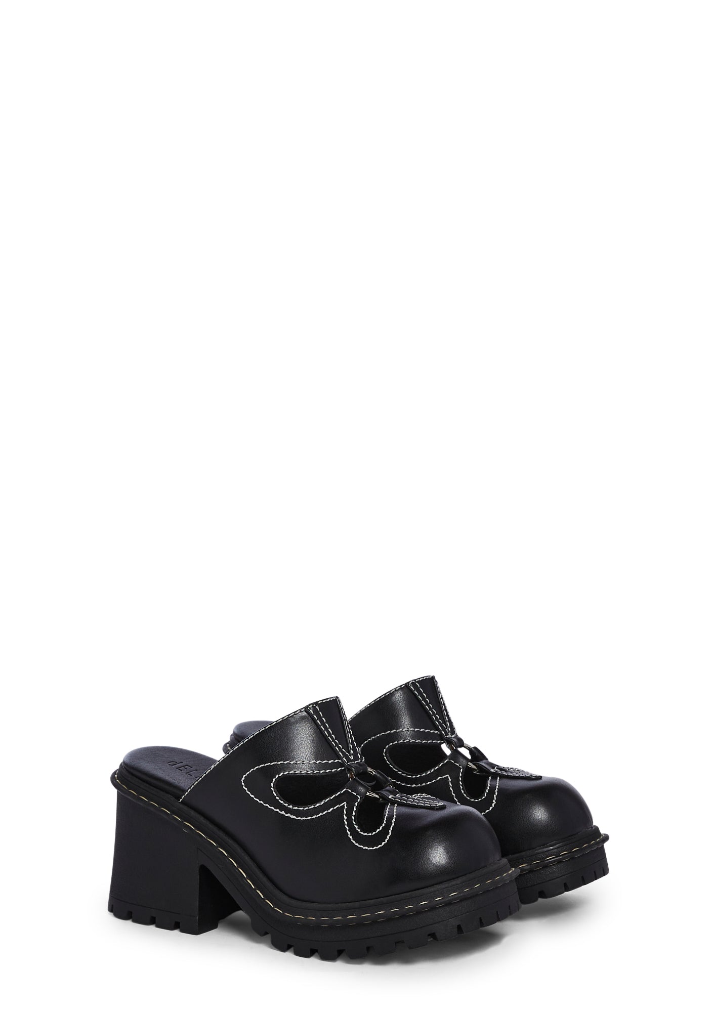 dELiA s by Dolls Kill Platform Mules Black