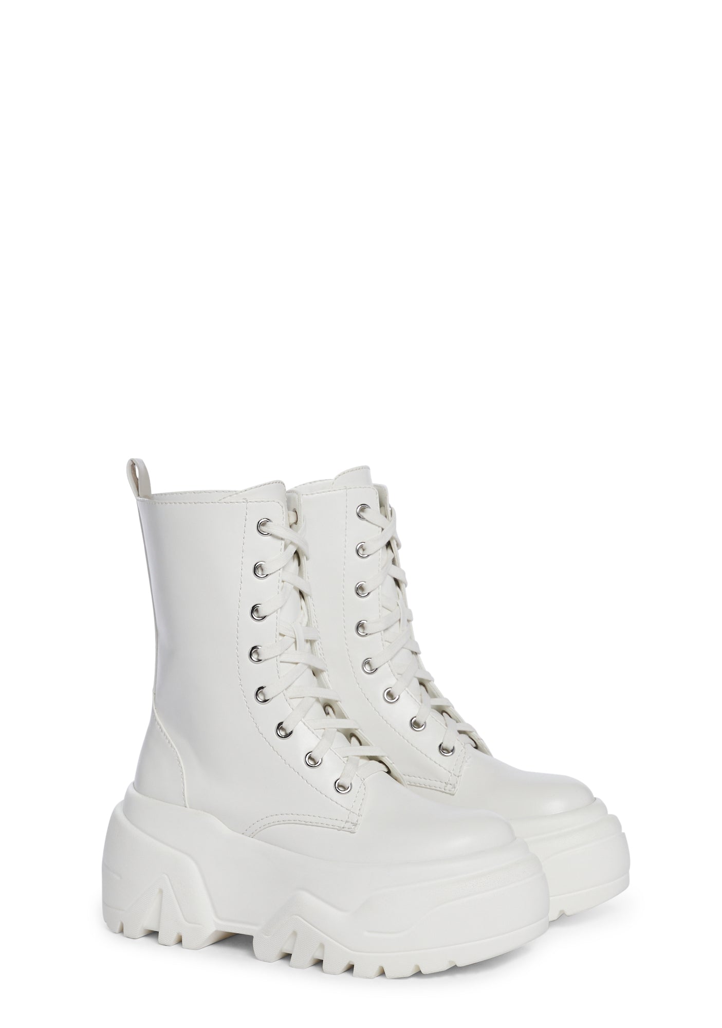 Optical Fuse Combat Boots - White