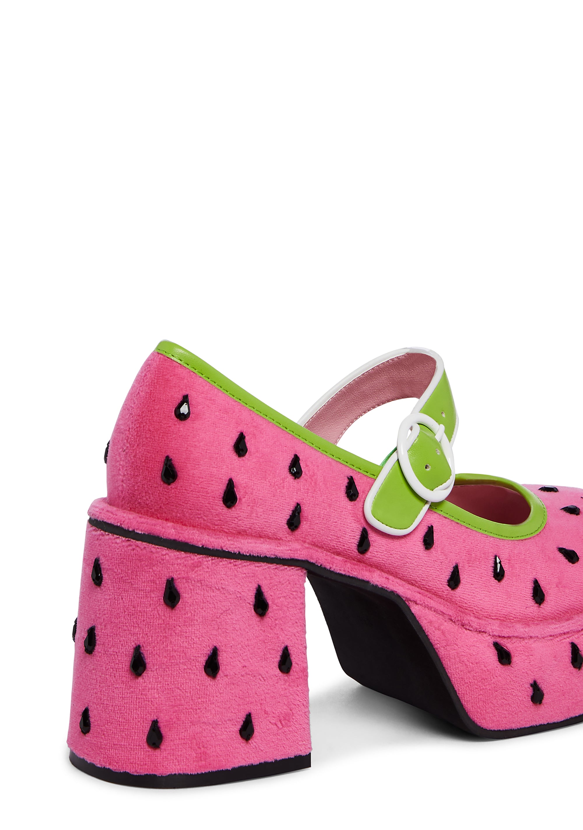 Sugar Thrillz Watermelon Platform Mary Janes Fruit - Pink