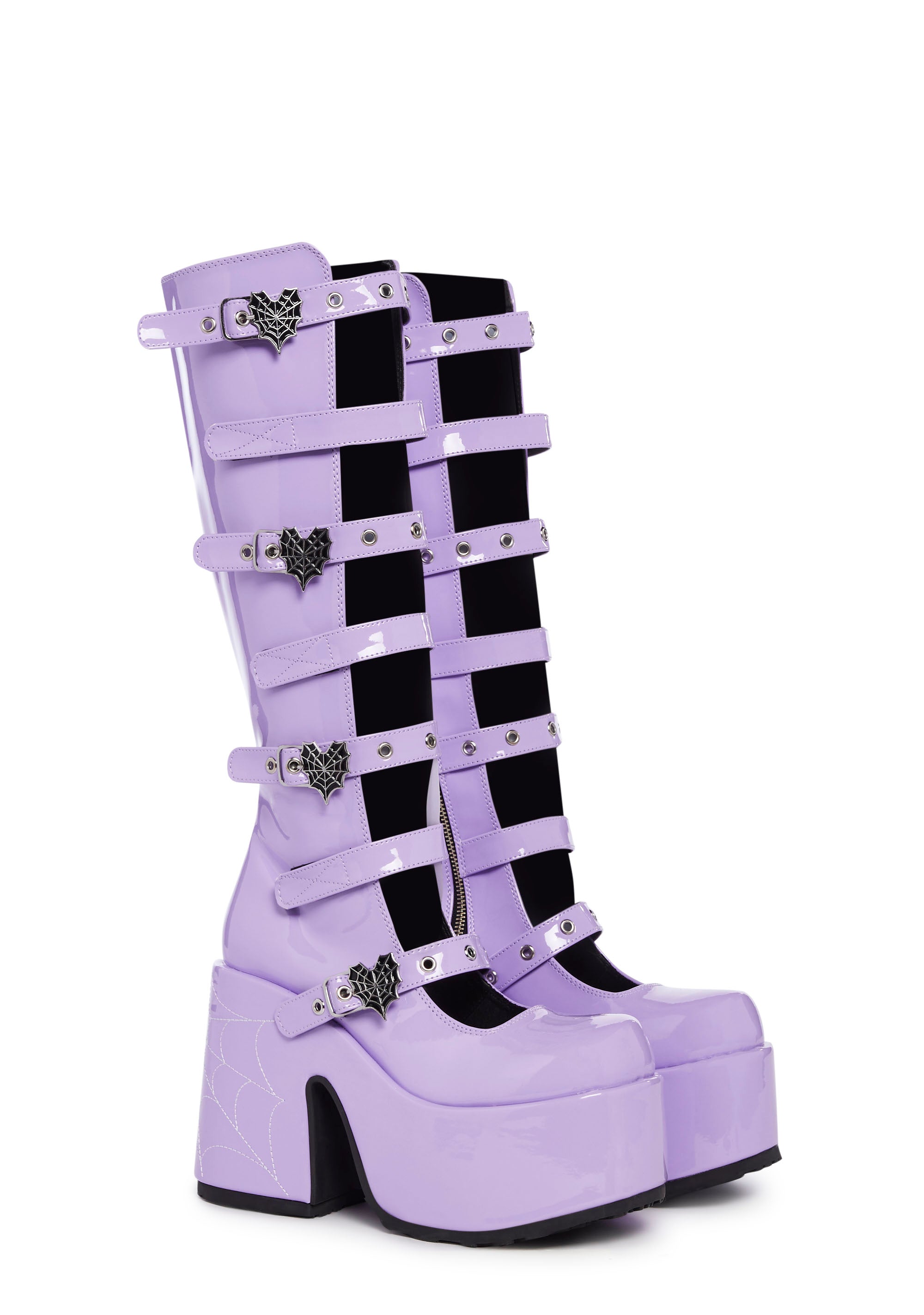 Camel-223 Platform Boots - Light Purple