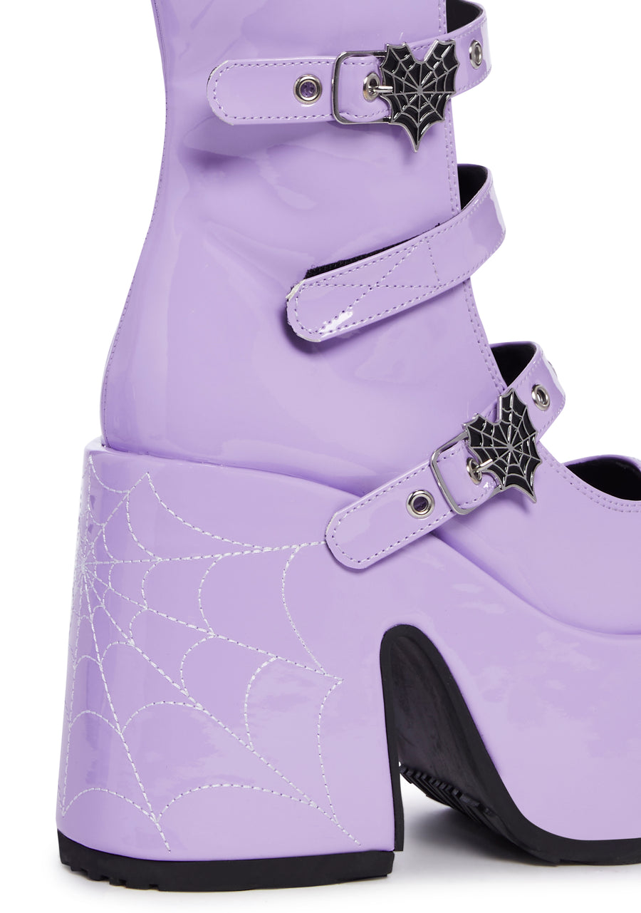 Camel-223 Platform Boots - Light Purple - alternate