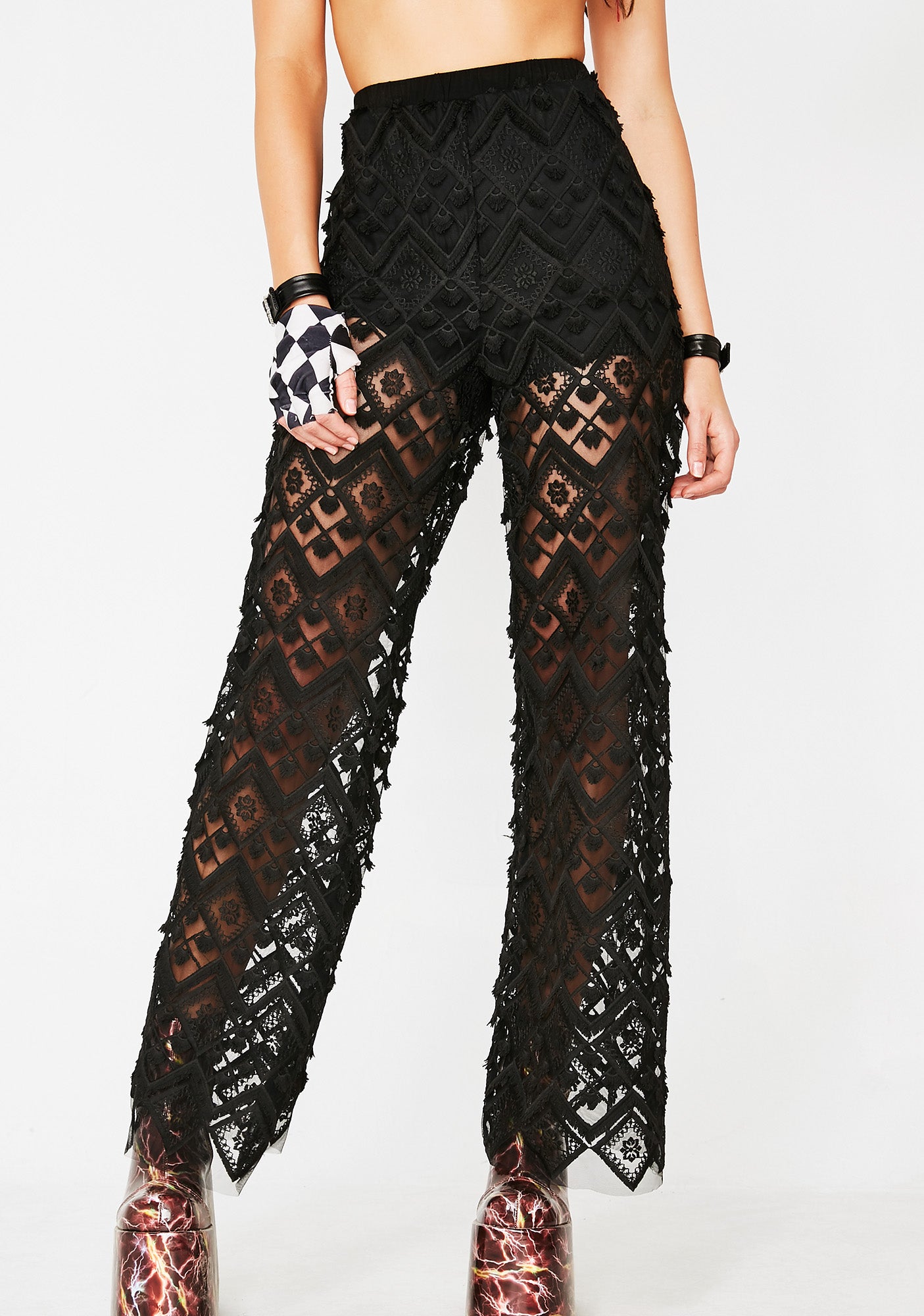 Lace Wide Leg Pants – Dolls Kill