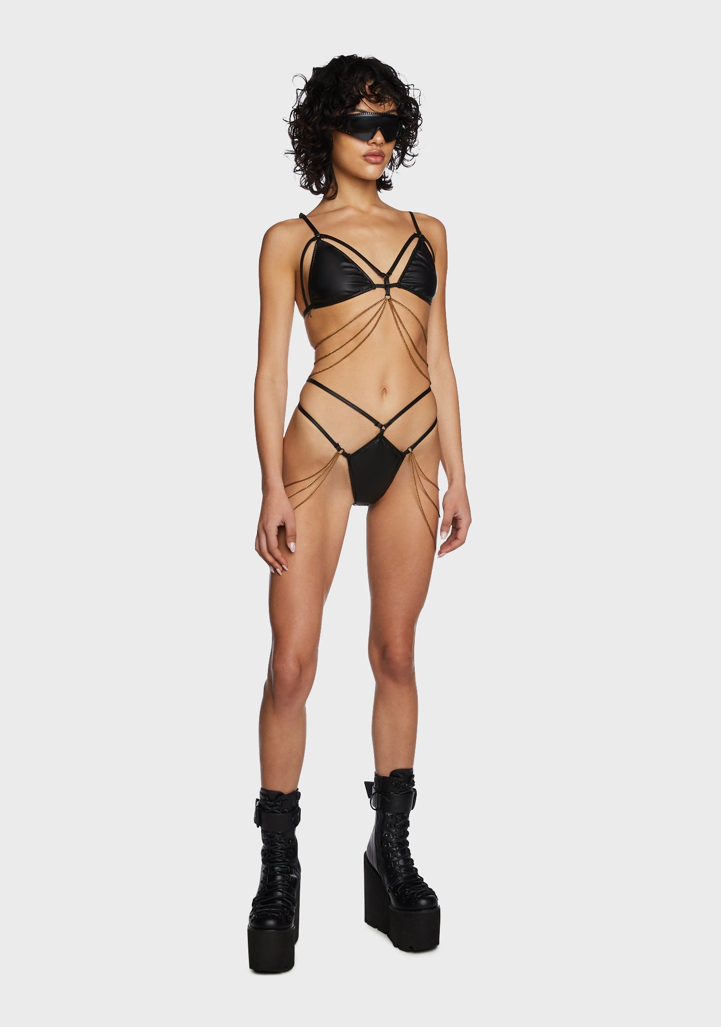 Bukken kan niet zien Uitgraving Club Exx Harness Bra Top Black – Dolls Kill