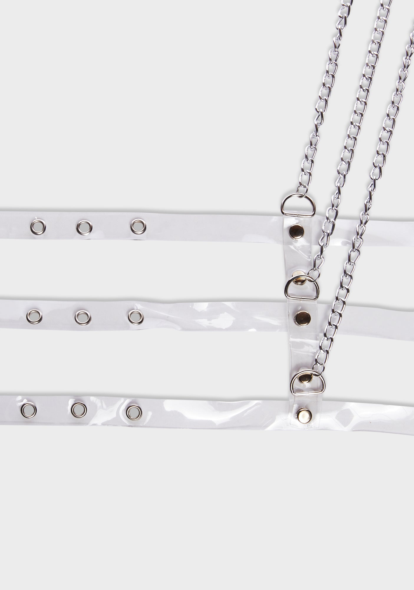 Vegan Leather And Chain Body Harness - Silver – Dolls Kill