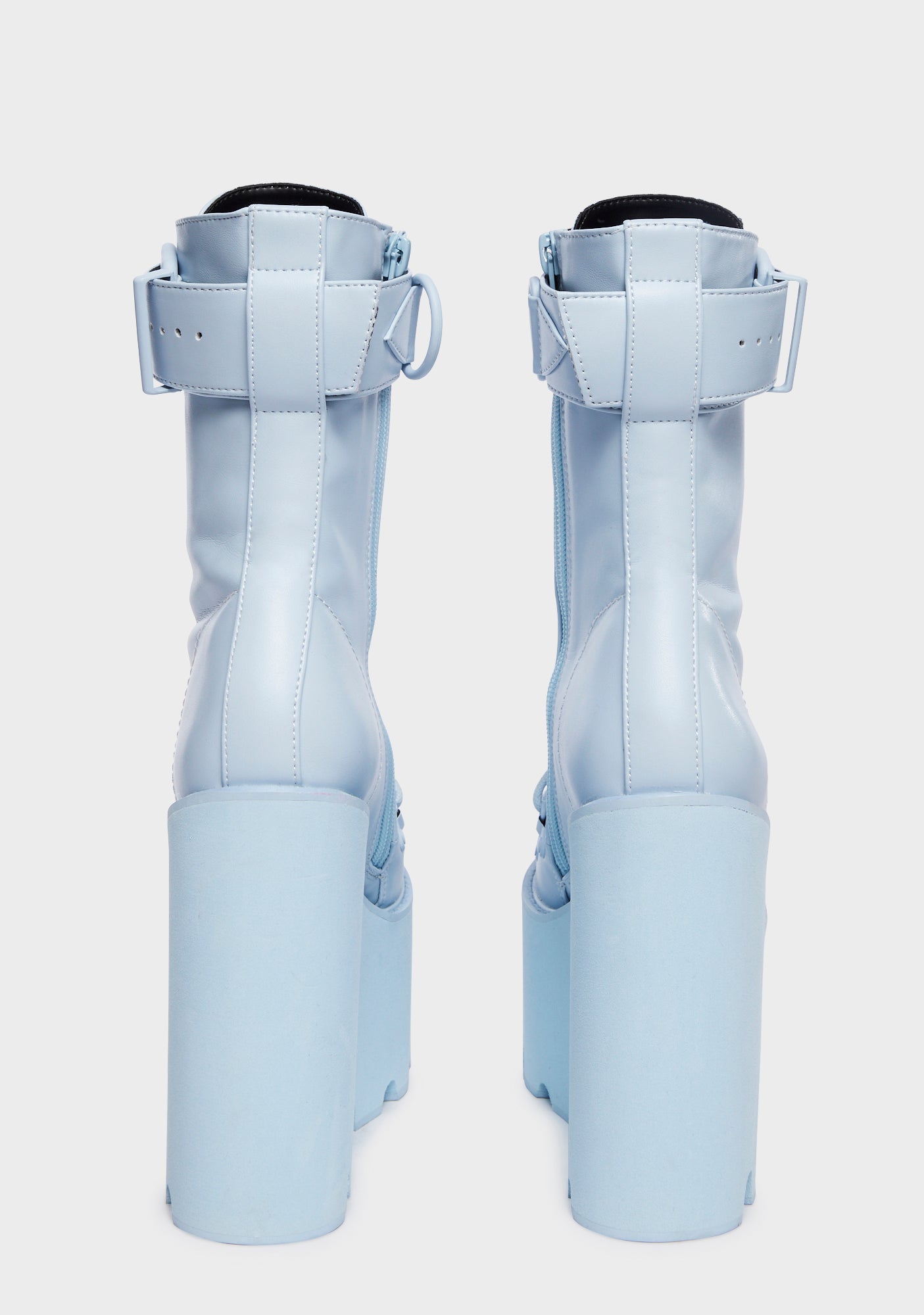 ☆DOLLS KILL☆ Sugar Thrillz Blue Boots Sugar Thrillz Pastel Blue Traitor Boots – Dolls Kill