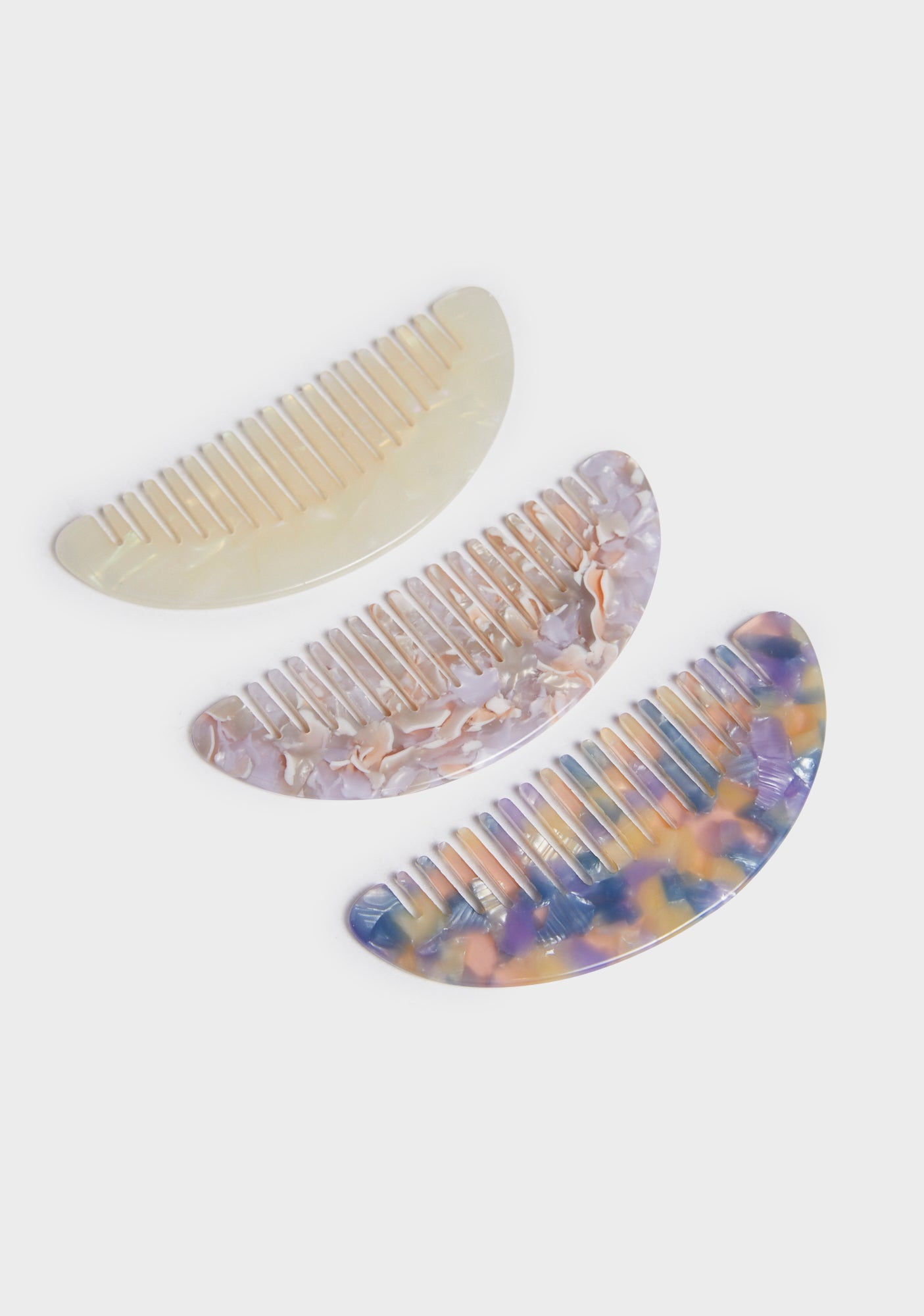 3 Pack Mini Hair Combs Multi Dolls Kill