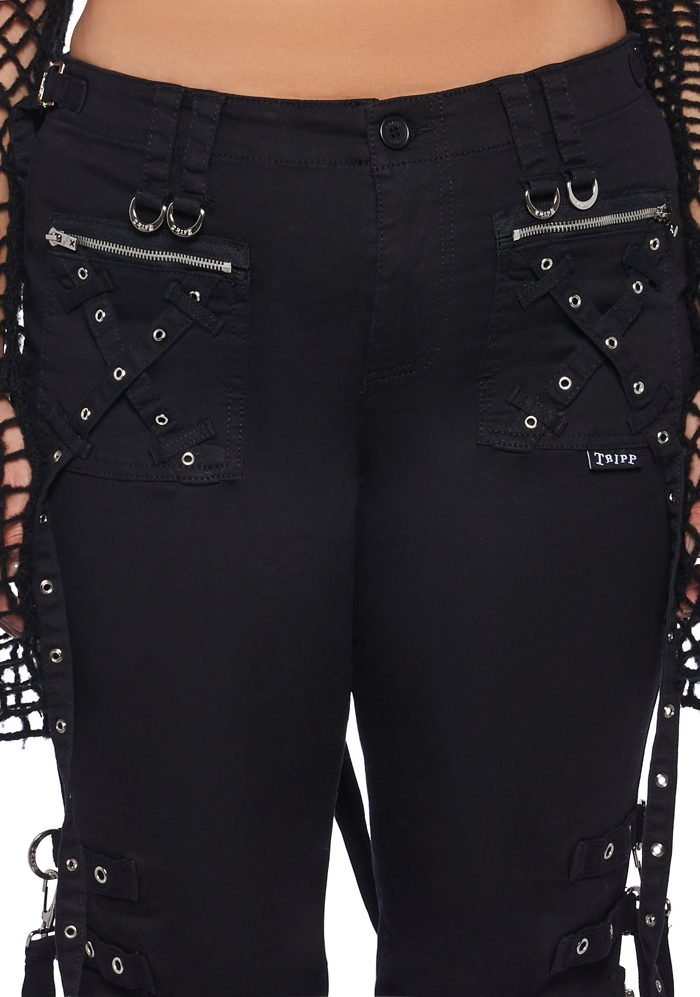 Tripp black strap best sale pants