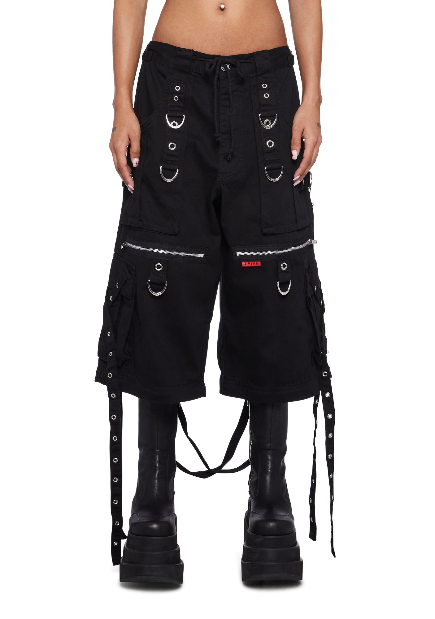 Tripp NYC X-Strap Zip Off Pants-Black – Dolls Kill