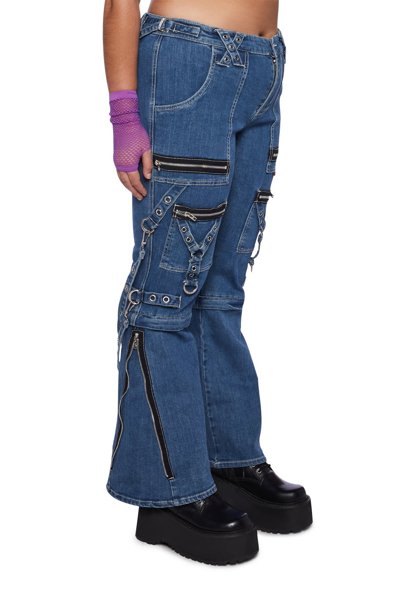 Plus Size Tripp NYC Zip To Zip Denim Jeans Pants - Blue – Dolls Kill