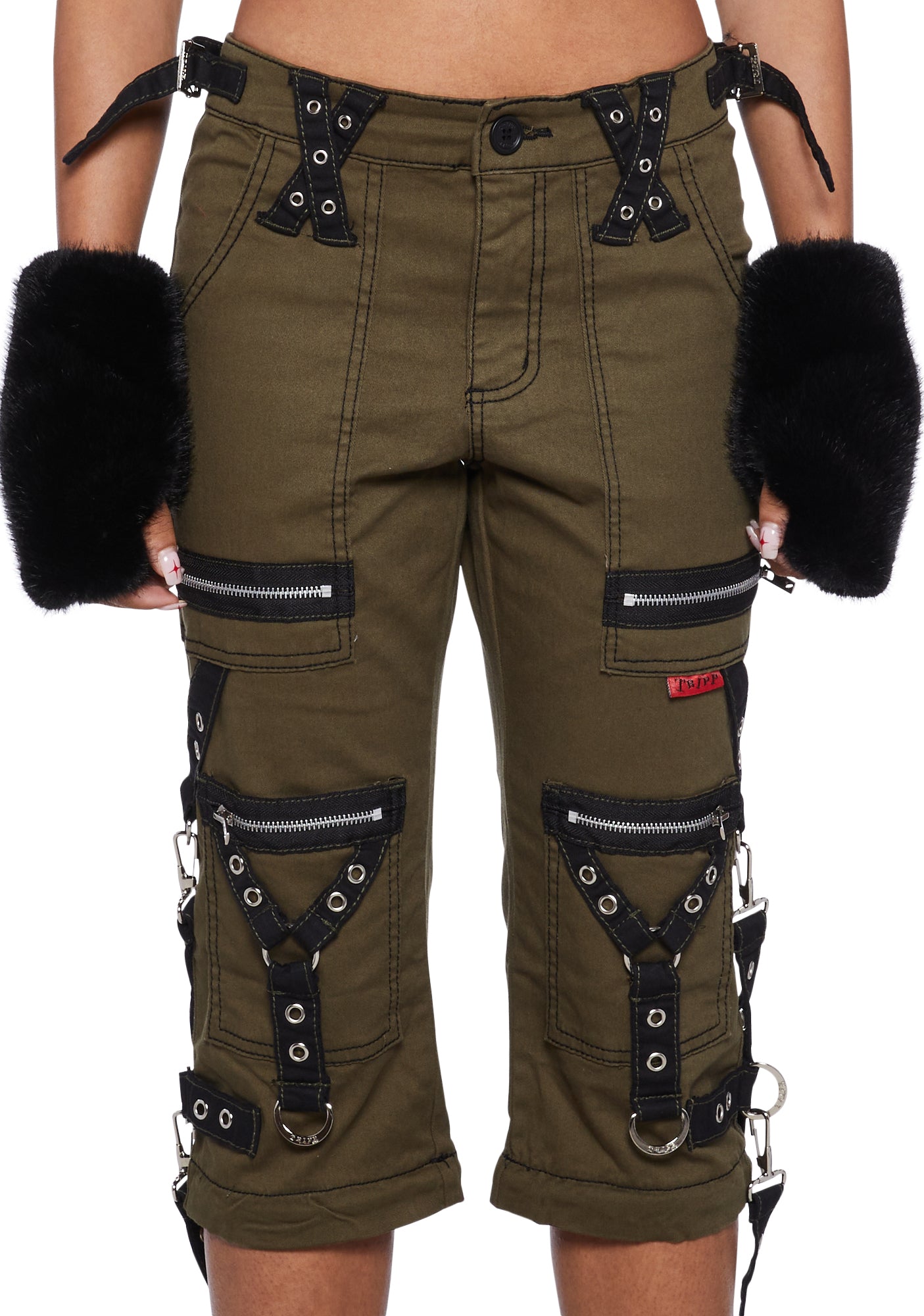 Tripp NYC Zip To Zip PantsGreen Dolls Kill