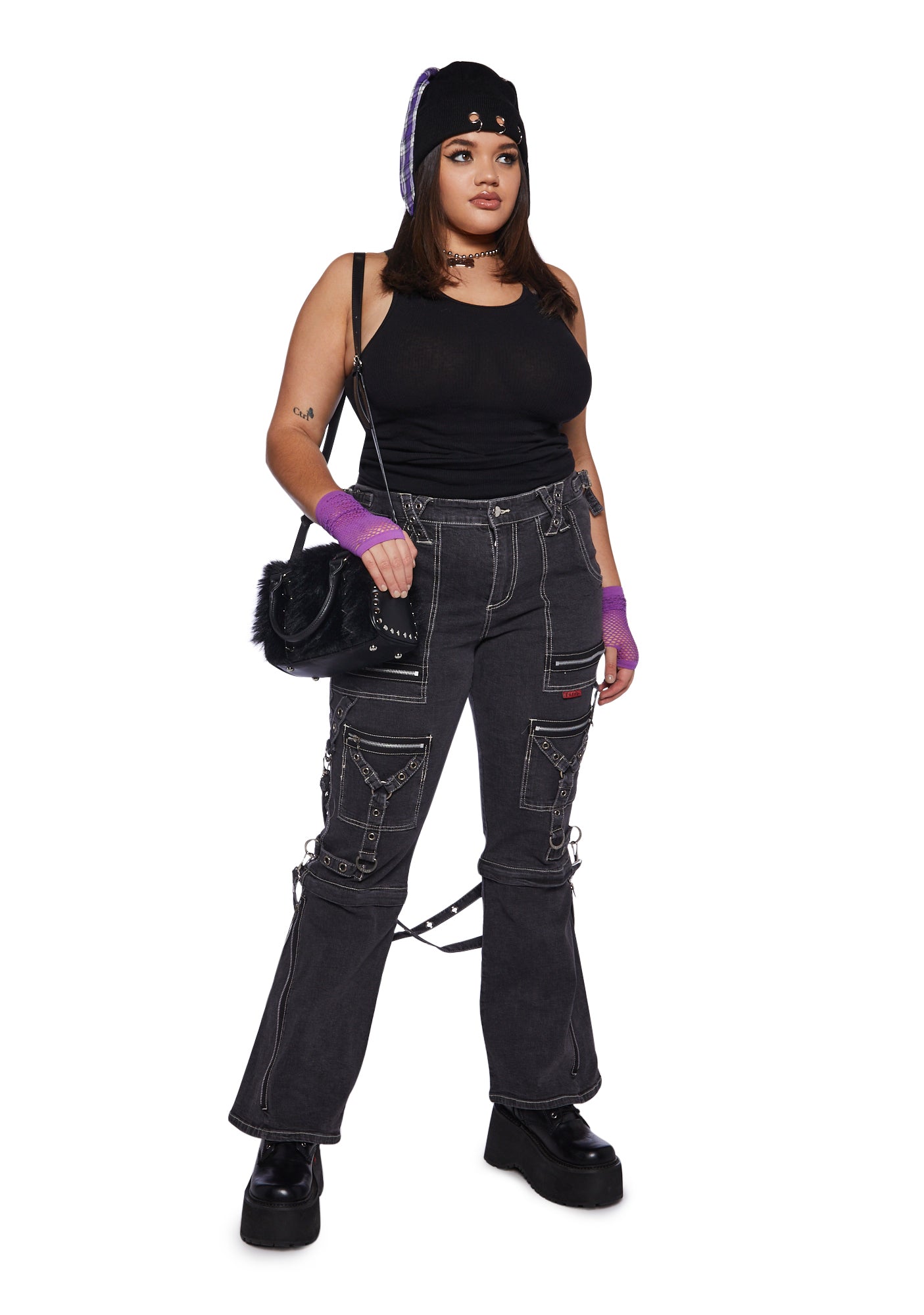 Plus Size Tripp Nyc Zip To Zip Jean-Black – Dolls Kill