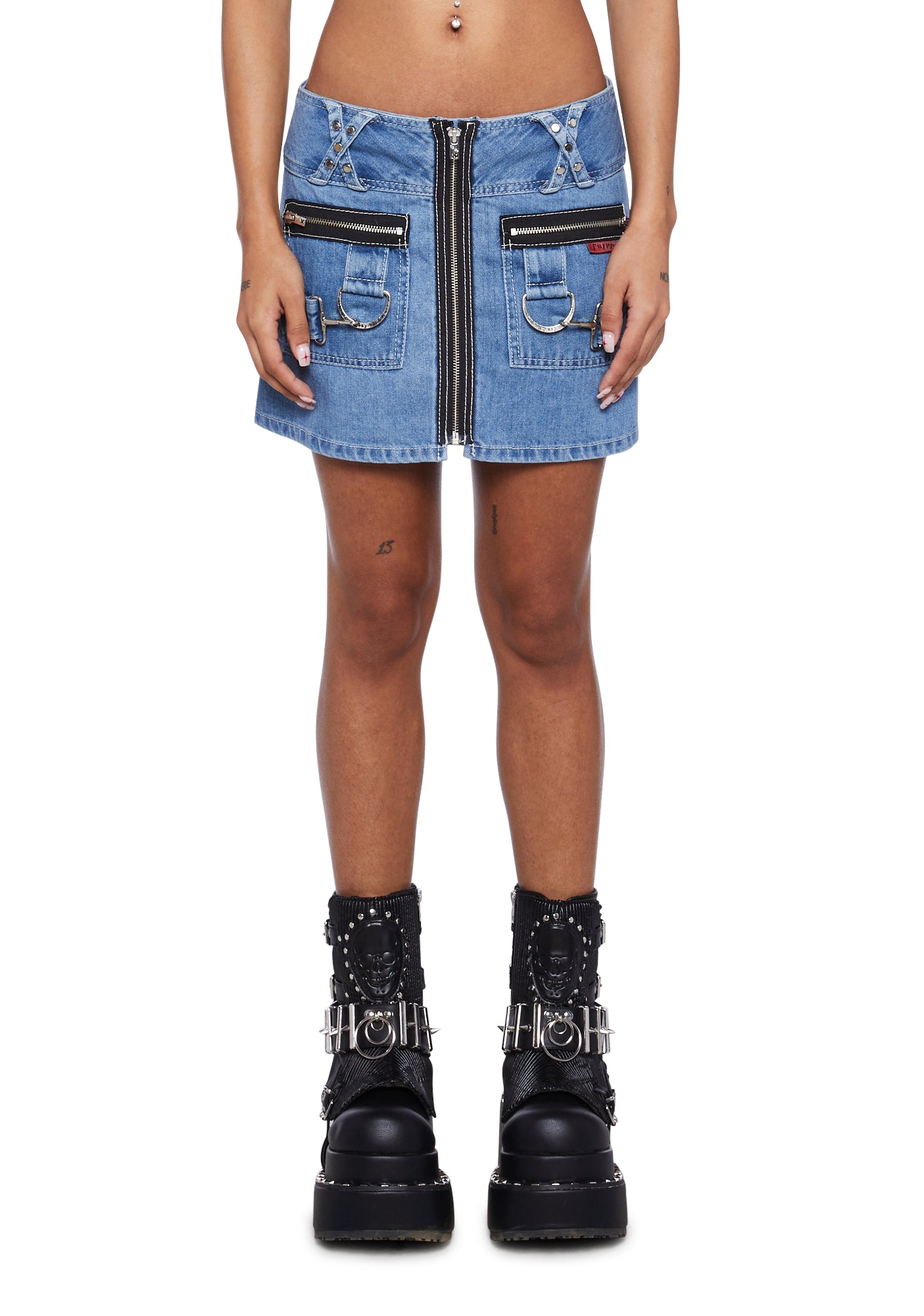 Tripp NYC Mega Ring Skirt-Blue – Dolls Kill
