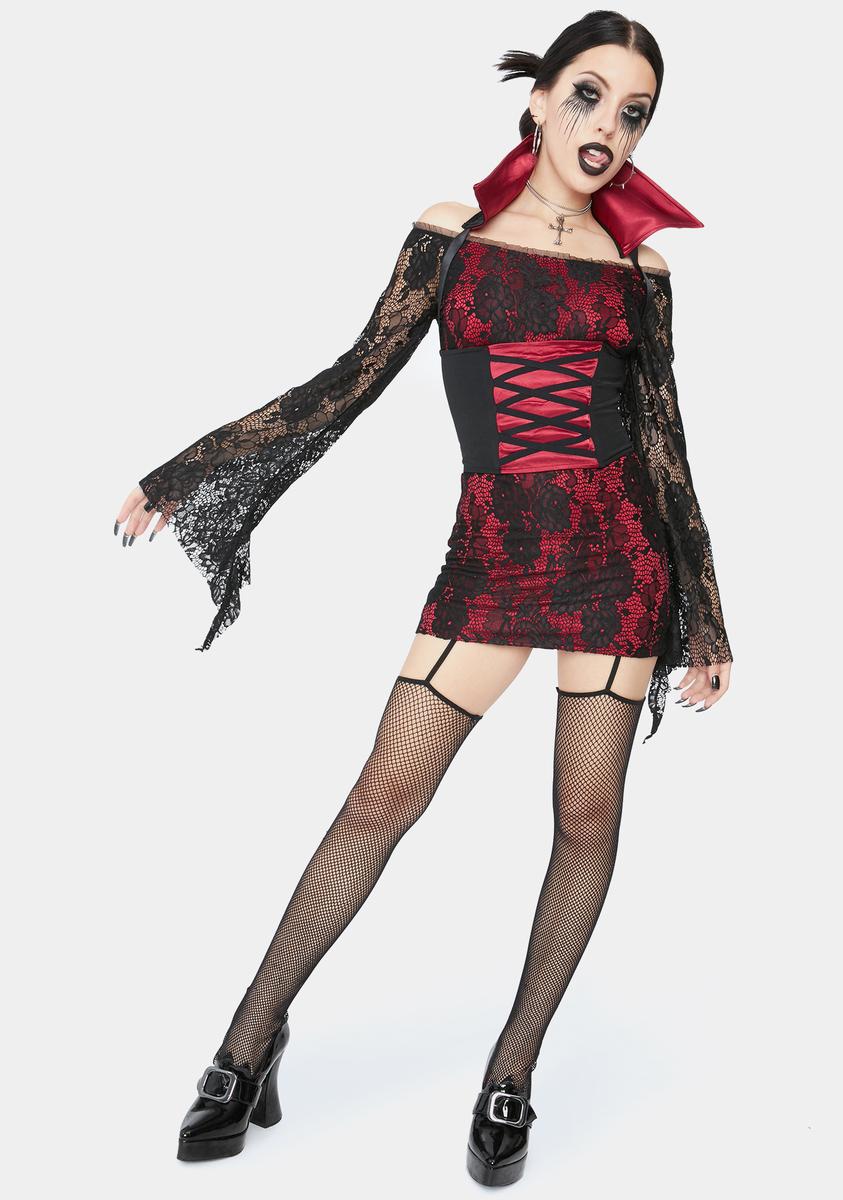 もらって嬉しい出産祝い Costume Vampire Gothic Sexy Halloween - Kill Dolls – Red Black コスチューム