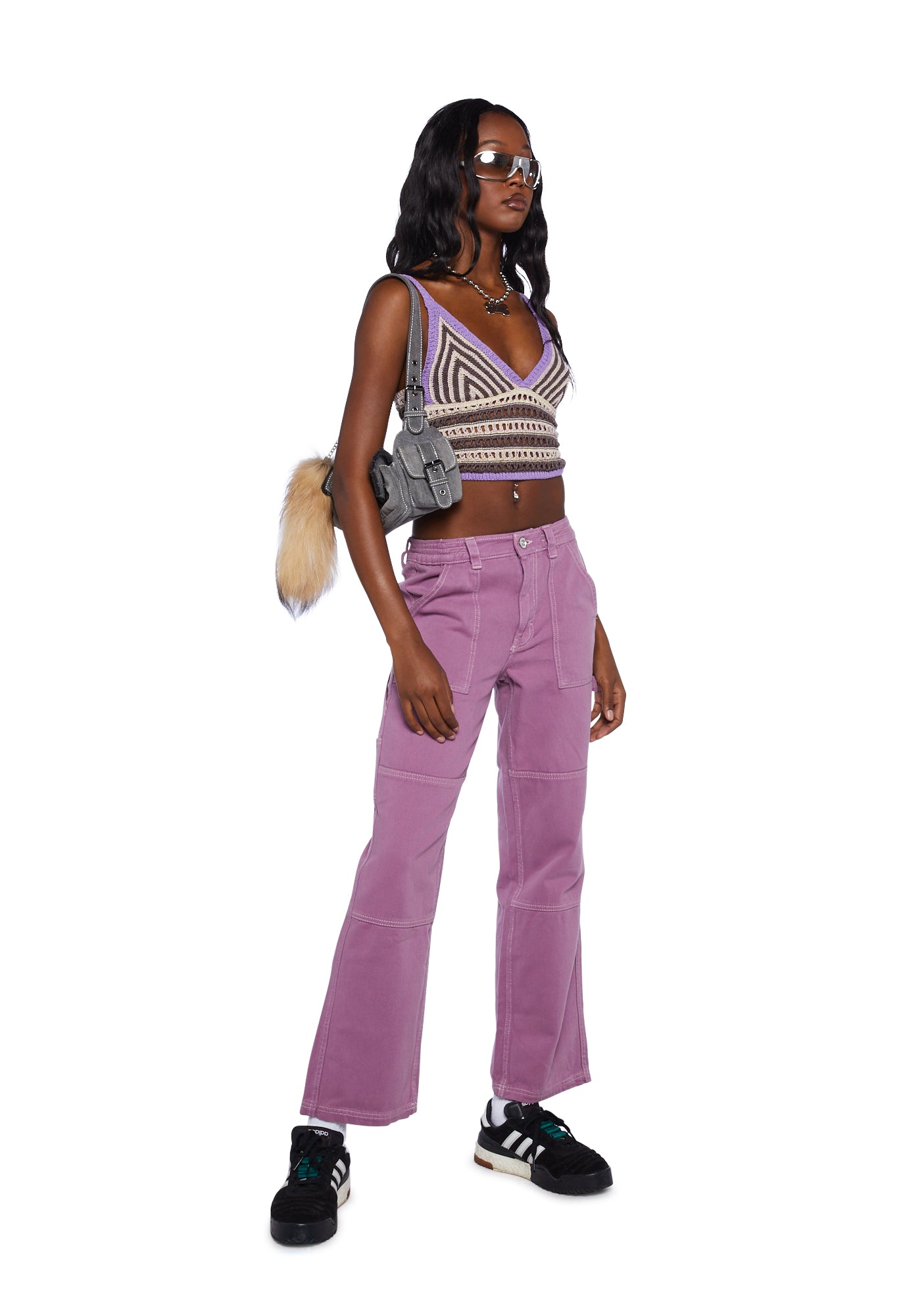 BDG Utility Cargo Pants Purple Dolls Kill