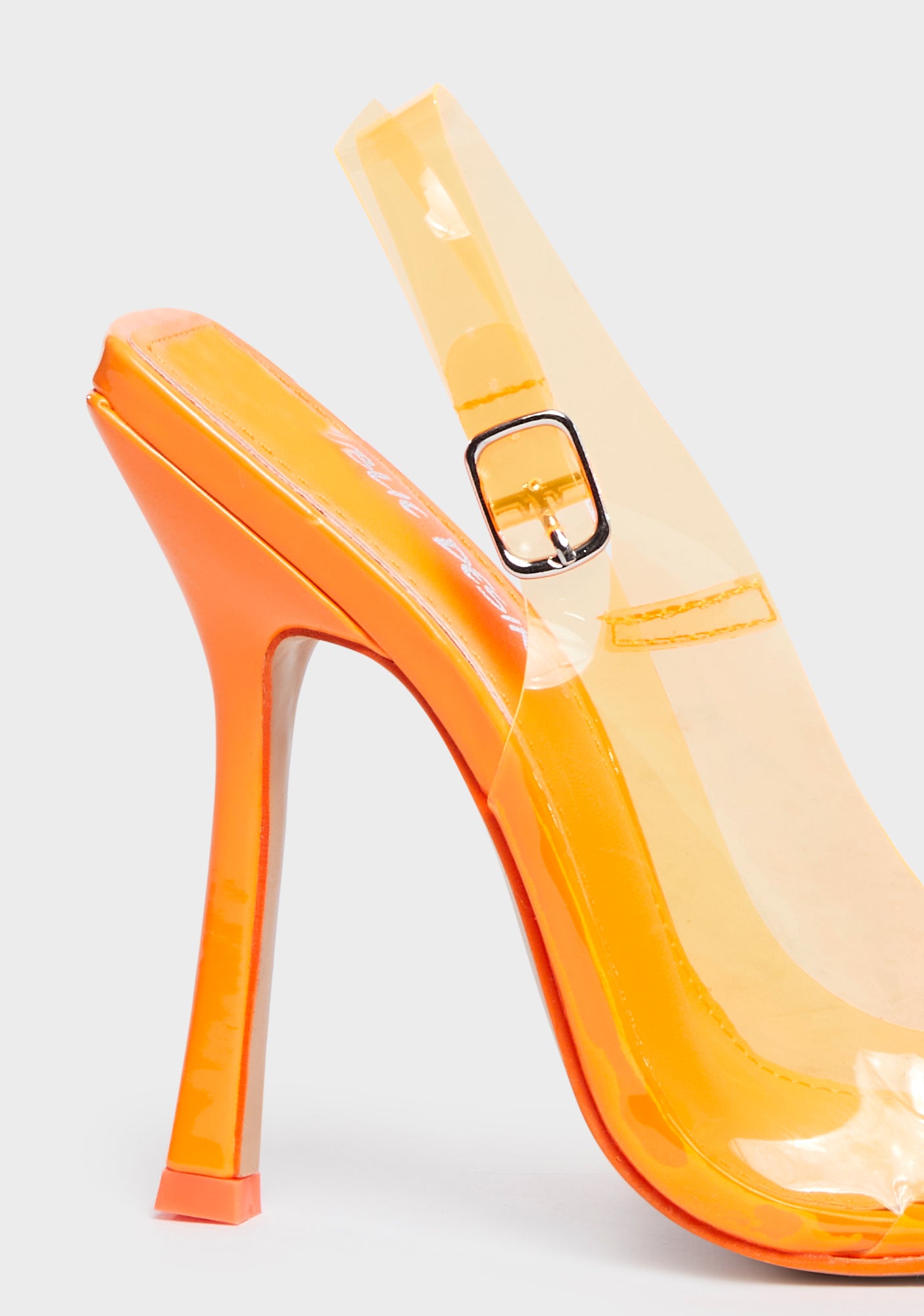 Infinity Pointed Toe Heels Orange Dolls Kill