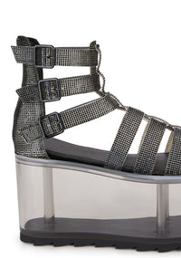 Qloud Odyssey Platform Sandals - Black