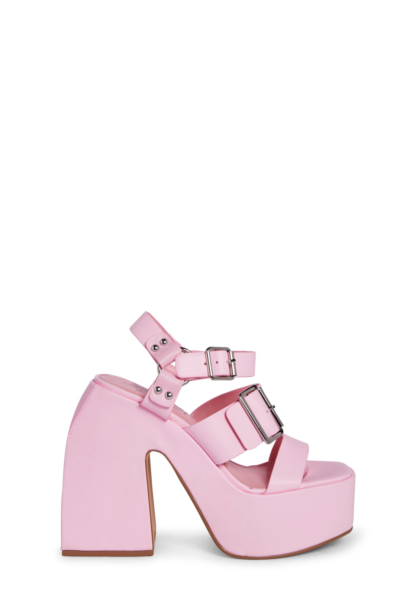 Penelope Metallic Platform Block Heel- Candy Pink main image 1