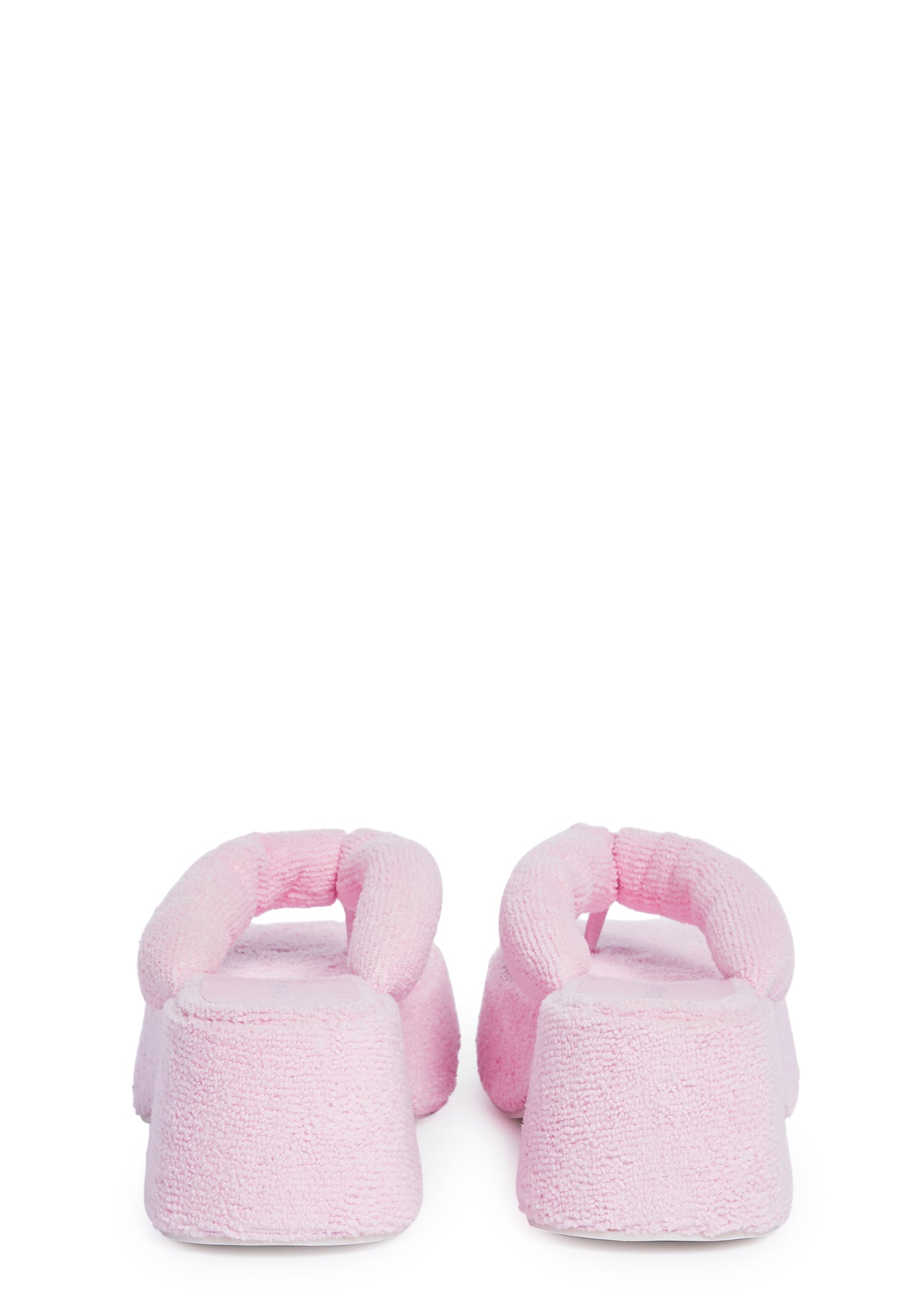 Public Desire Terry Cloth Towel Sandals - Pink – Dolls Kill