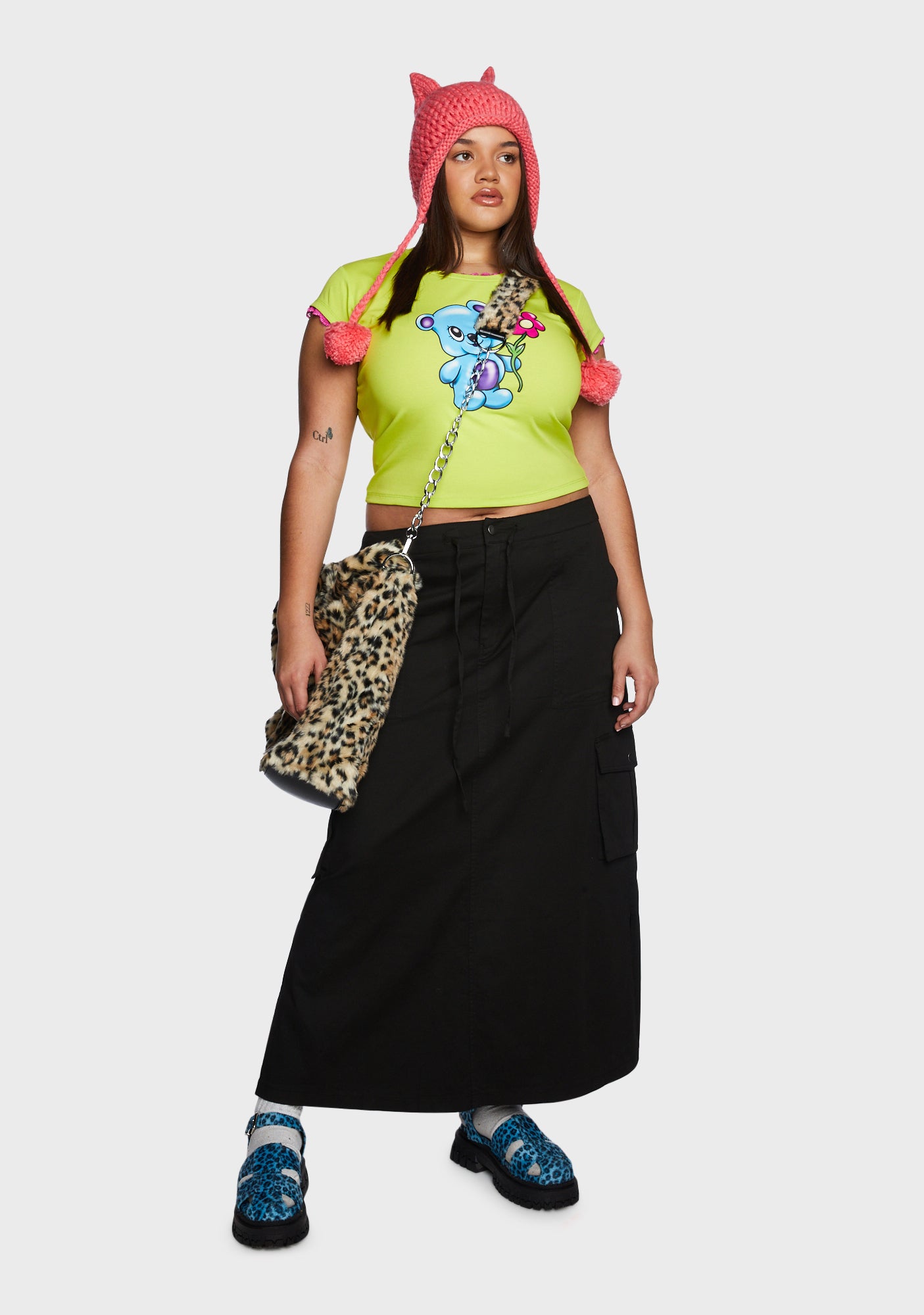 Plus Sense Of Wanderlust Cargo Skirt