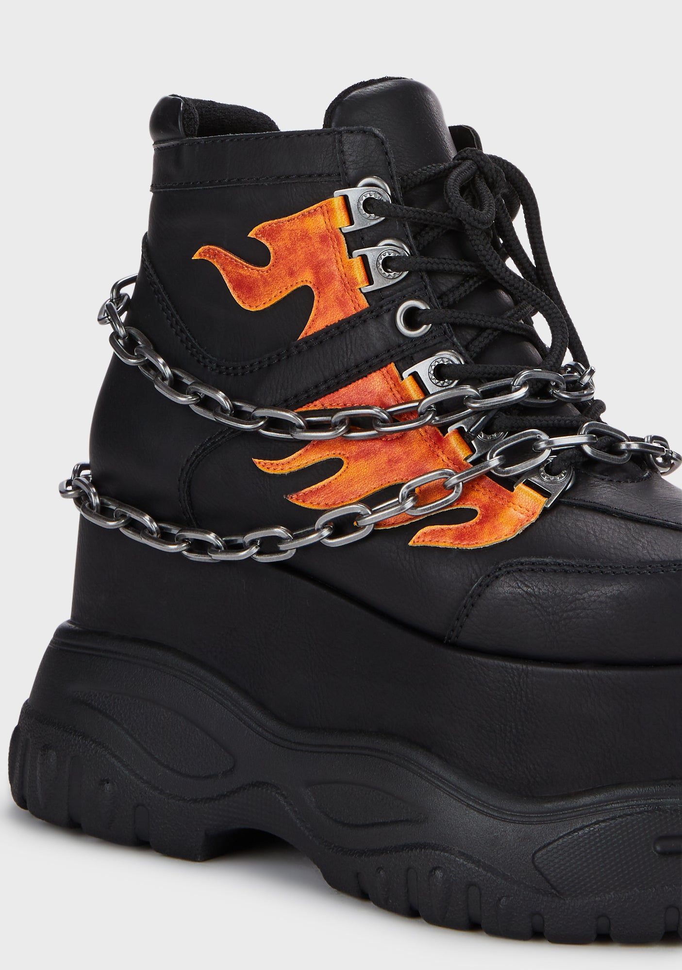 Current Mood Flame Chain Platform Sneakers - Black – Dolls Kill Current Mood Flame Chain Platform Sneakers - Black – Dolls Kill