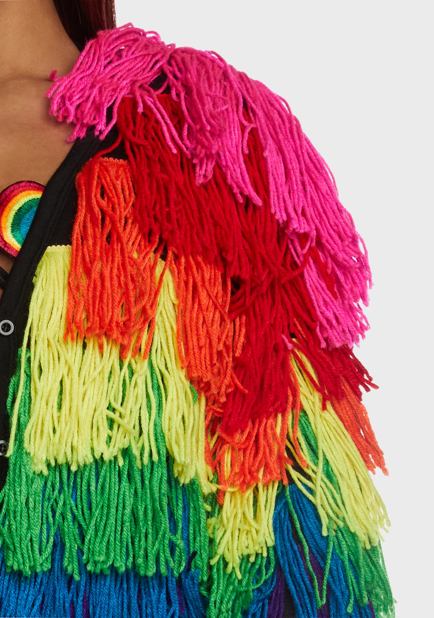 Rainbow shaggy hotsell sweater
