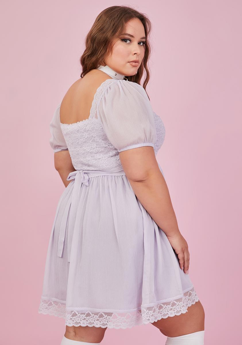Plus Iris Honeydew Pucker Babydoll Dress Plus Iris Honeydew Pucker Babydoll Dress