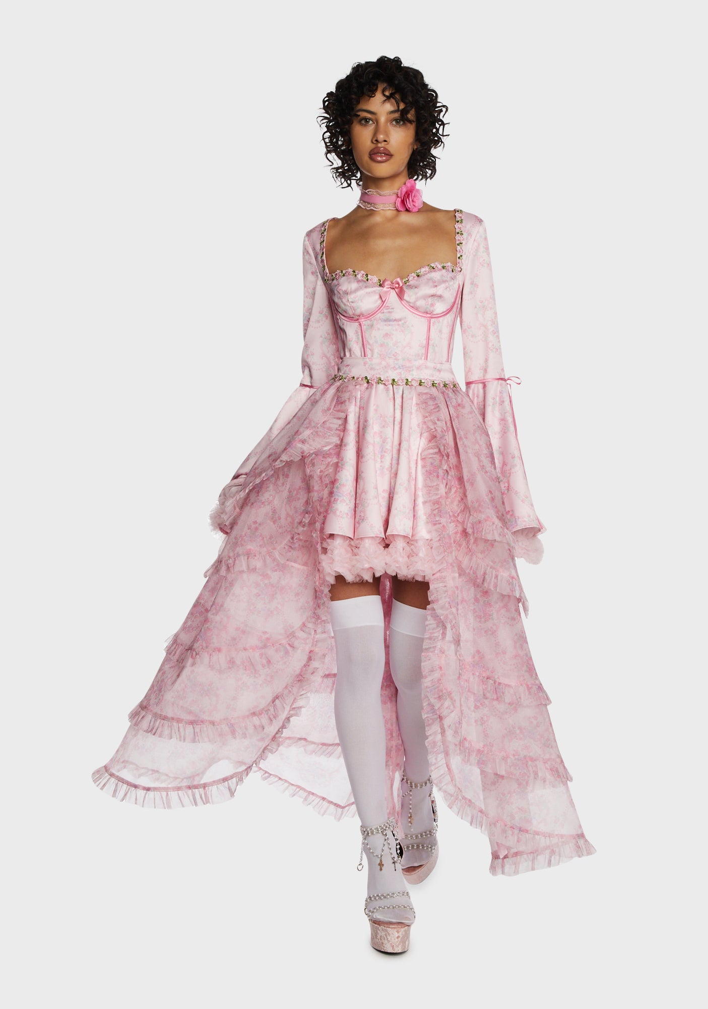 Scandal Sheet Organza Overskirt Pink Dolls Kill