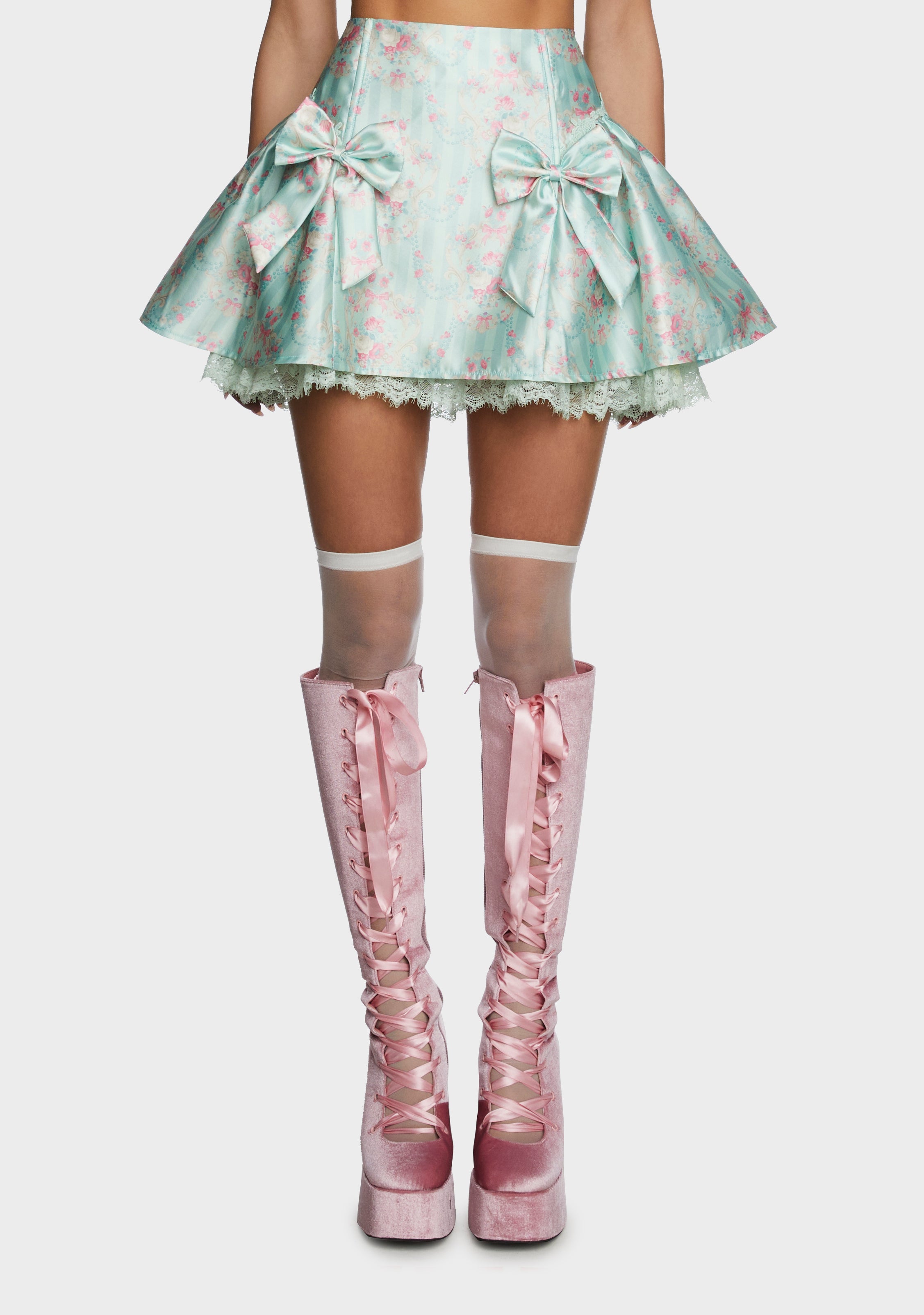 Scandal Sheet Mini Skirt Green Dolls Kill